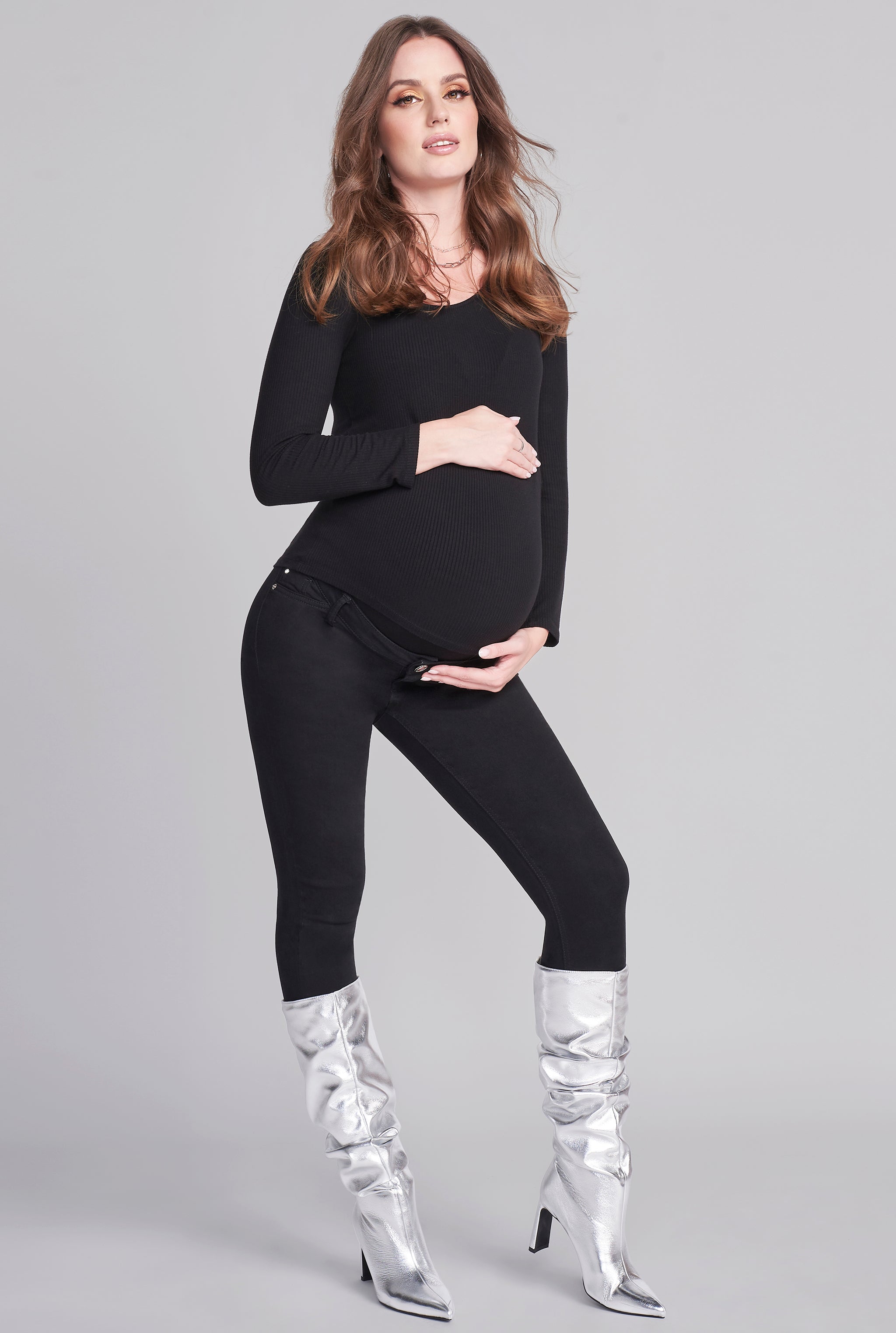 JEANS SÚPER SKINNY DE MATERNIDAD 4190NGRO