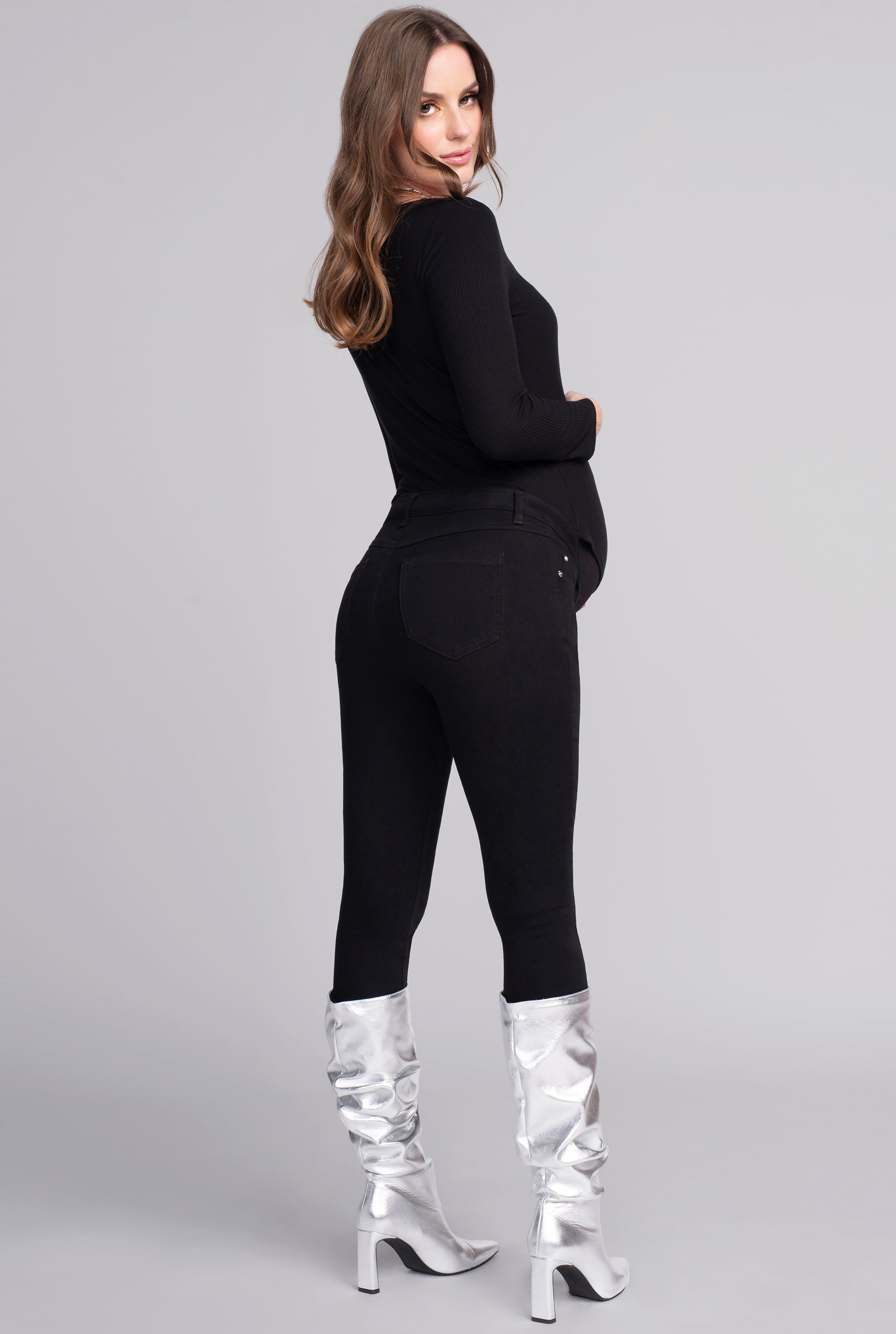 JEANS SÚPER SKINNY DE MATERNIDAD 4190NGRO