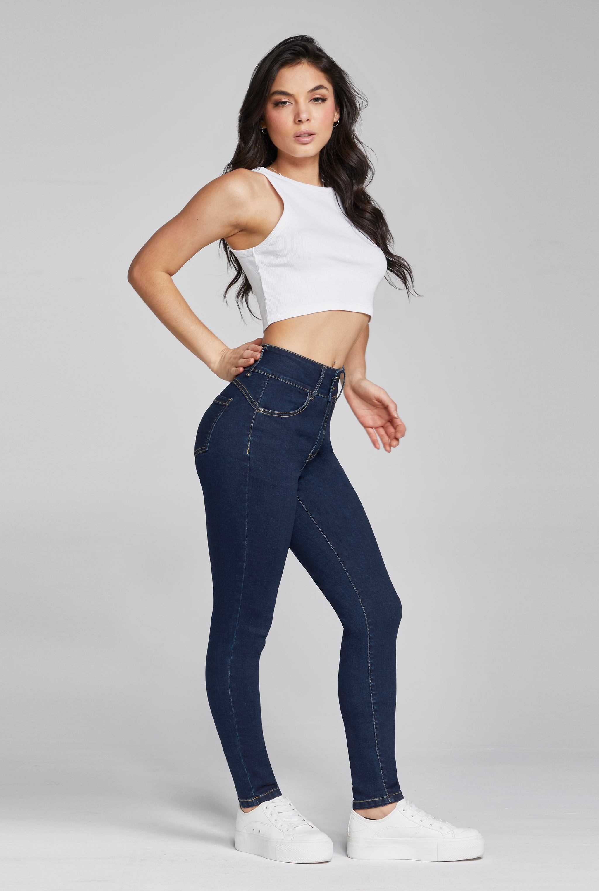 JEANS SUPER SKINNY CINTURA MEDIA PUSH UP 1170INDI