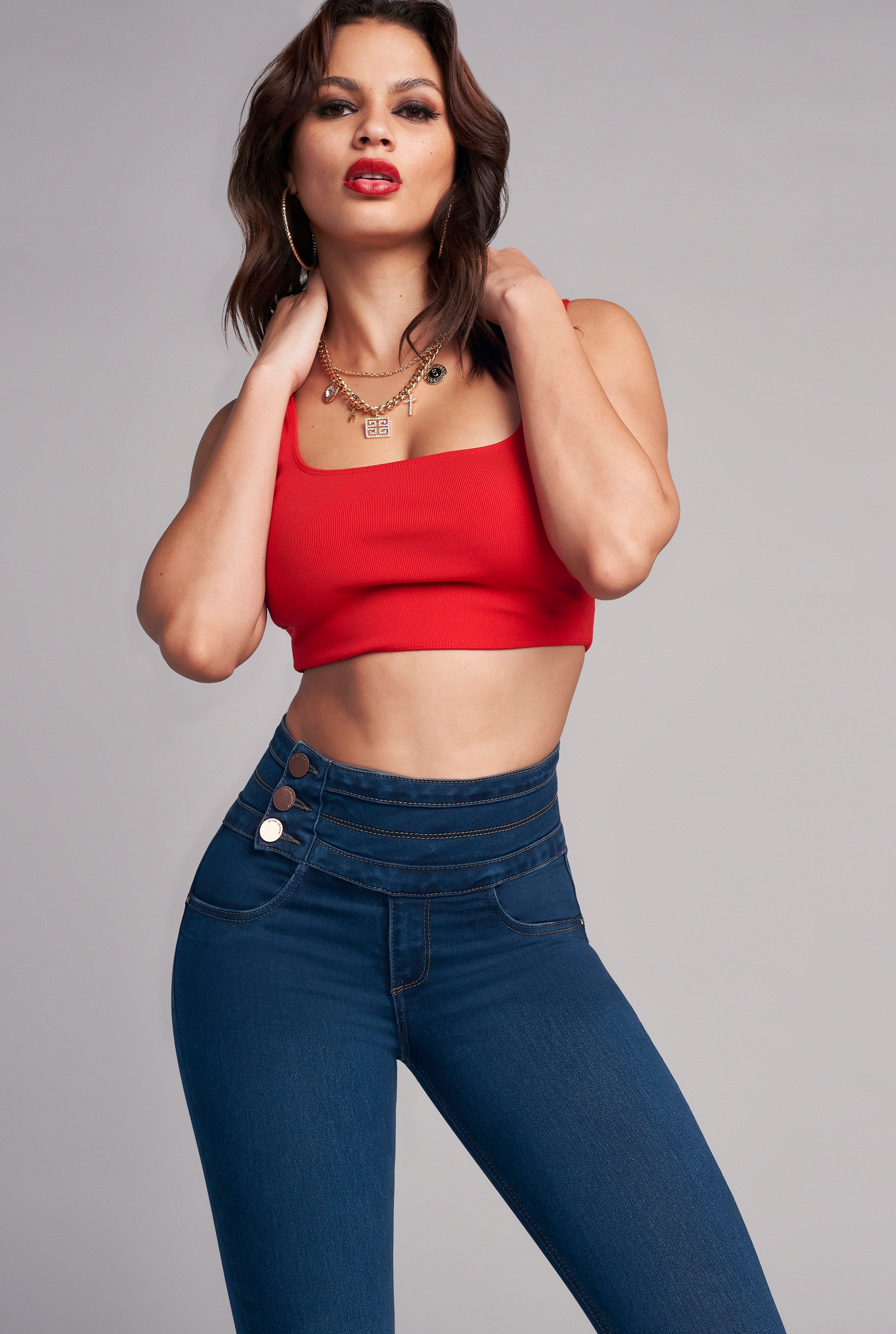 JEANS SUPER SKINNY CINTURA ALTA PUSH UP 6073STMO