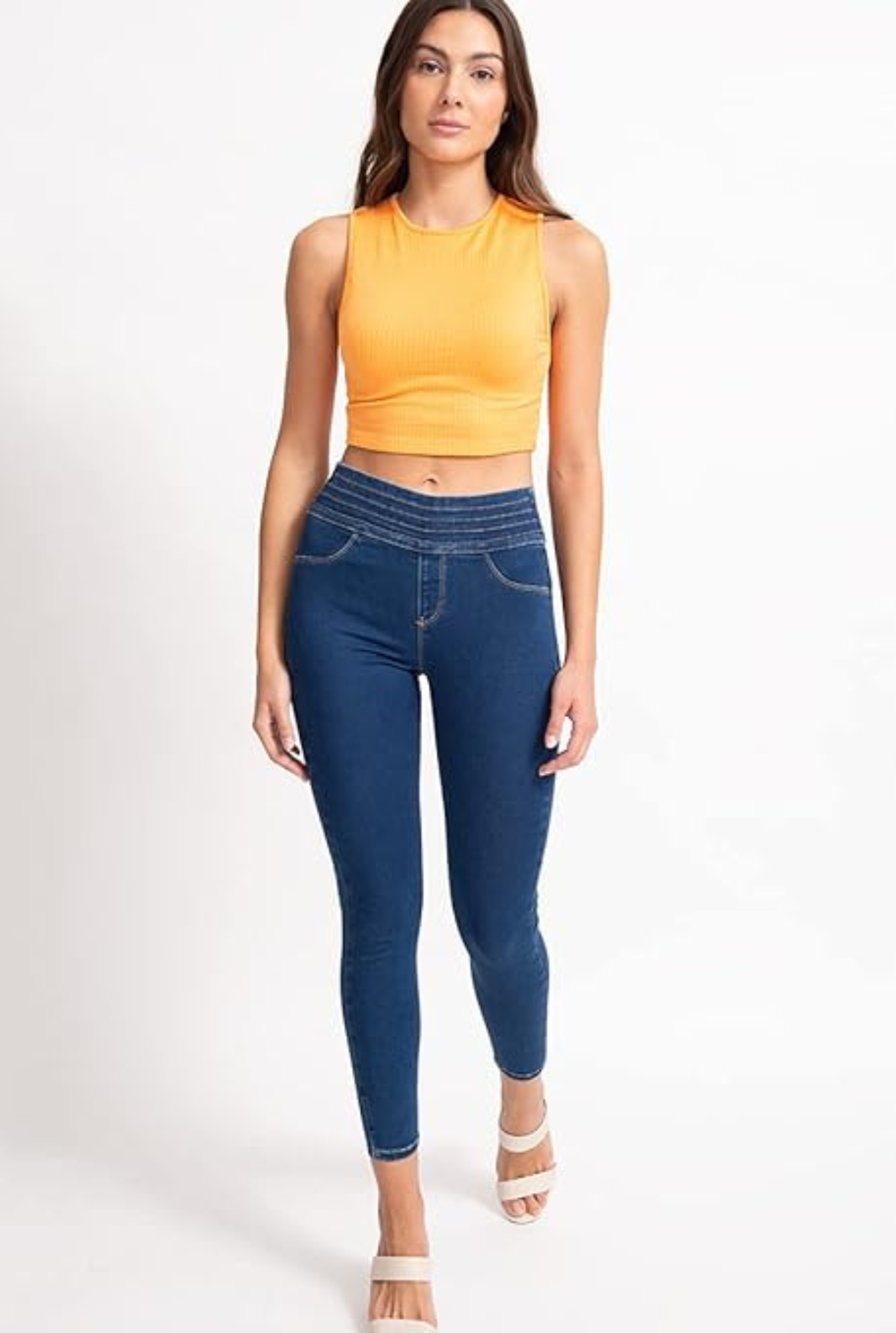JEGGING SÚPER SKINNY CINTURA ALTA PUSH UP 3059INDI