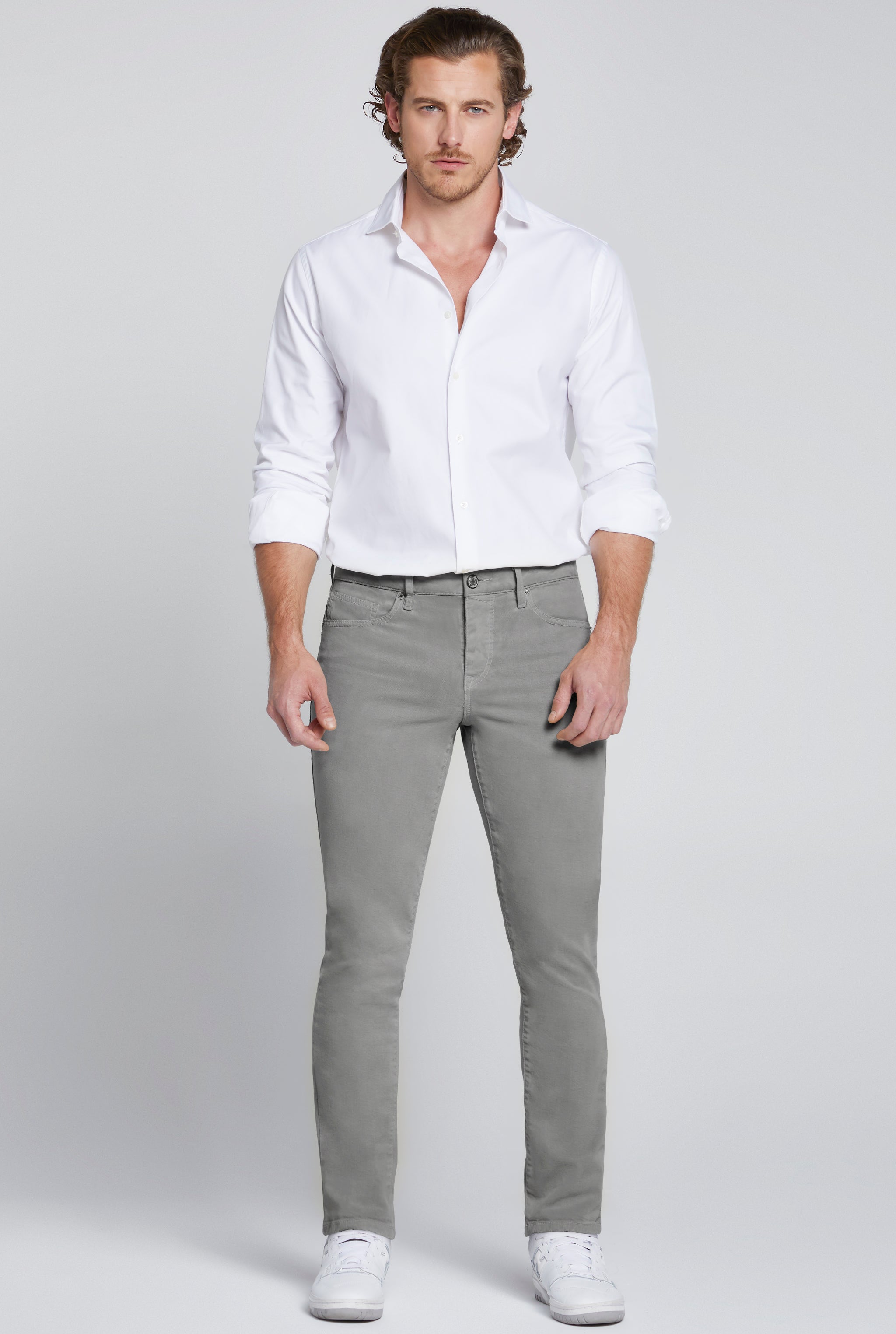 JEANS PARA HOMBRE CORTE SLIM COLOR GRIS 7097GRIS