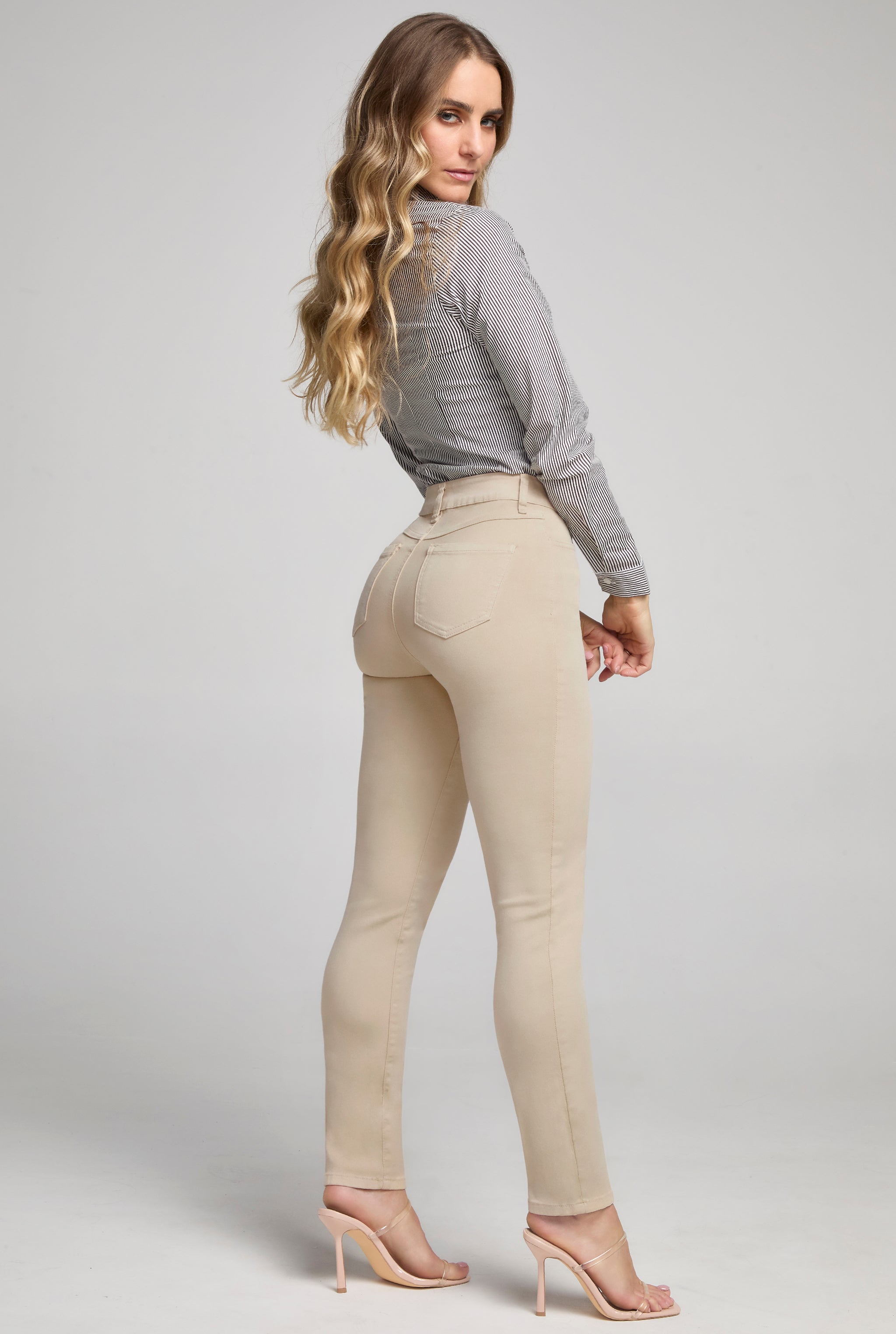 PANTALON SKINNY TIRO ALTO SEXY SILUETTE 7032KAKI