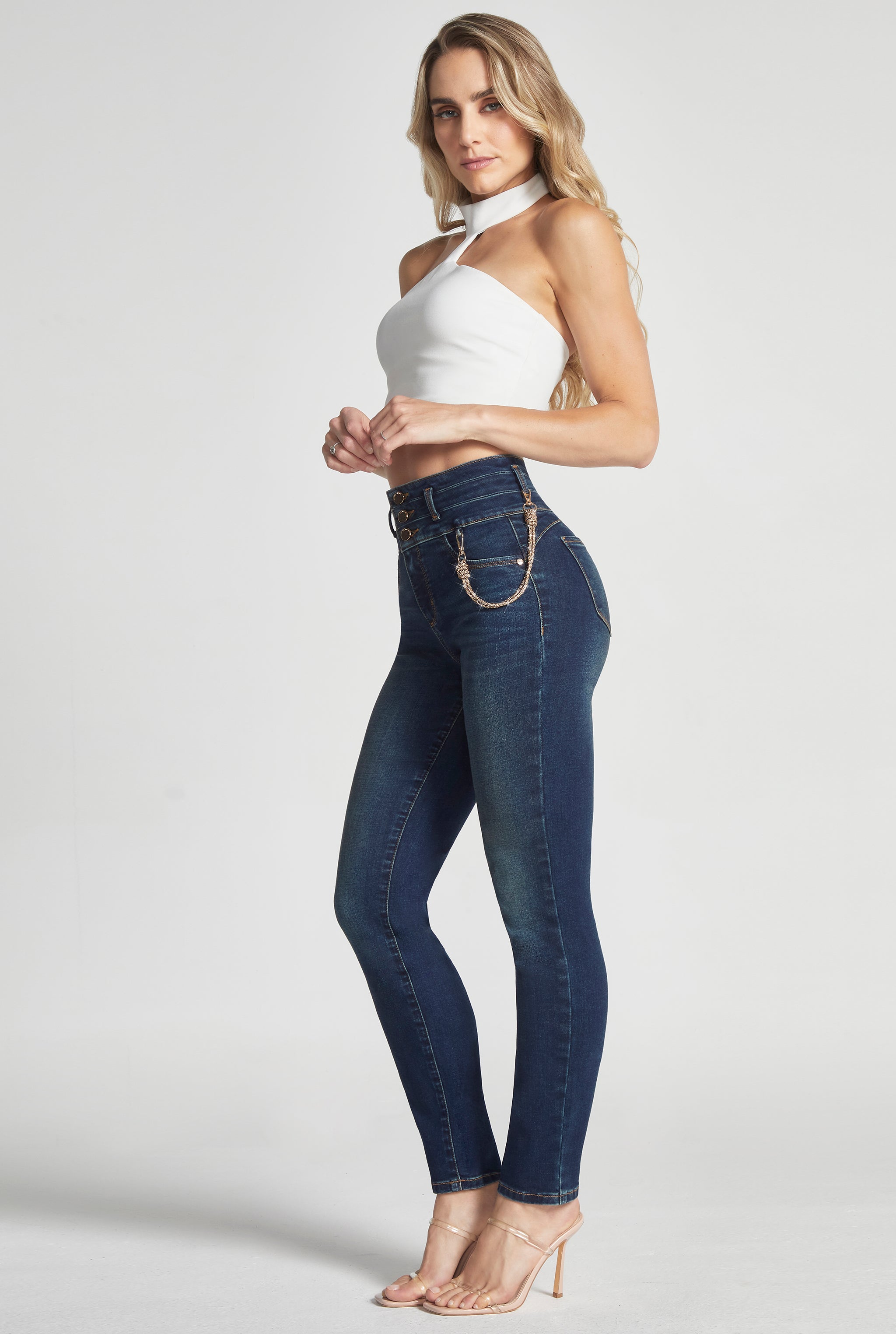 JEANS SKINNY CINTURA ALTA TECNOLOGÍA BUENÍSSIMA 0065STOB