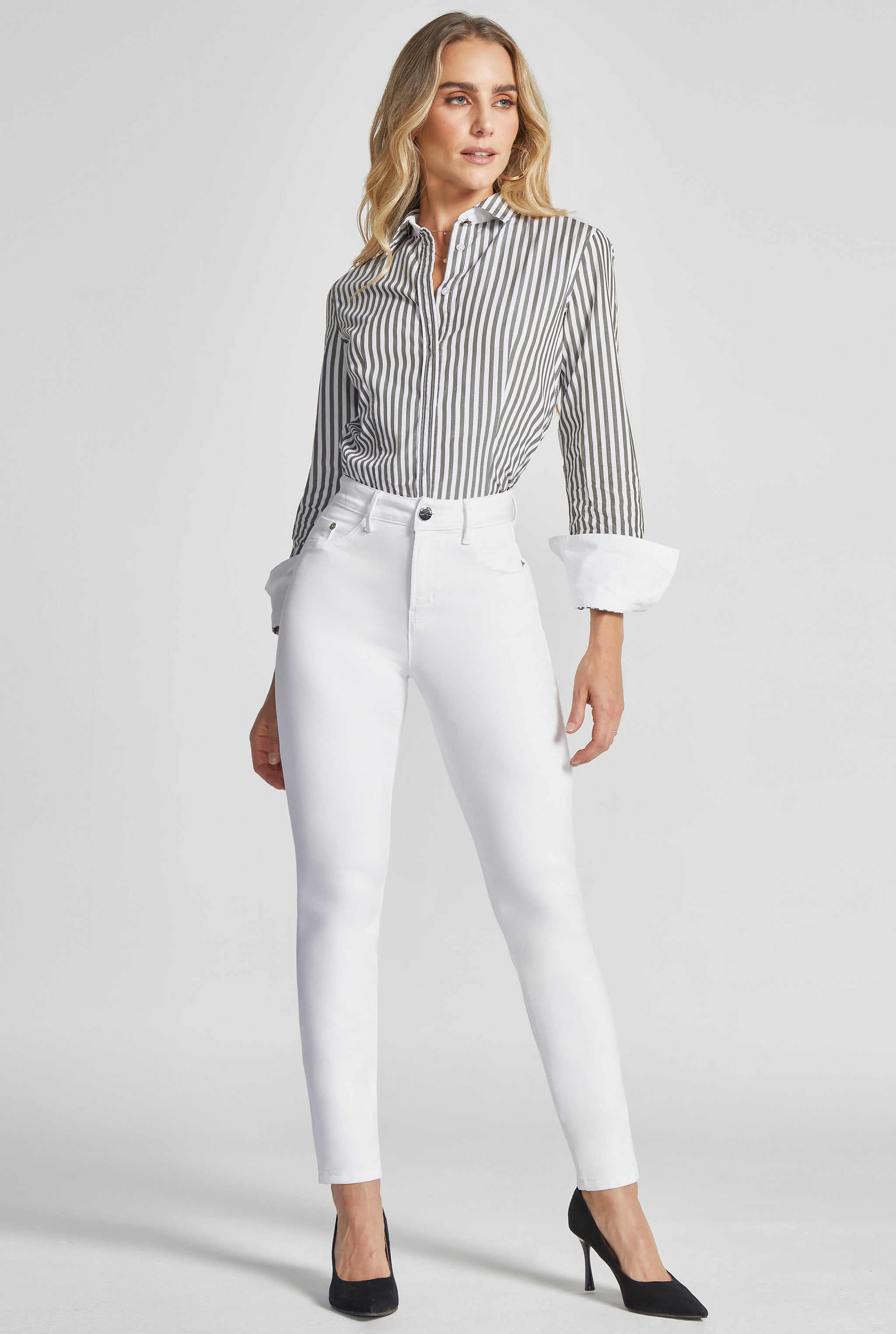 JEANS SKINNY CINTURA ALTA COLOR BLANCO 4226BLCO