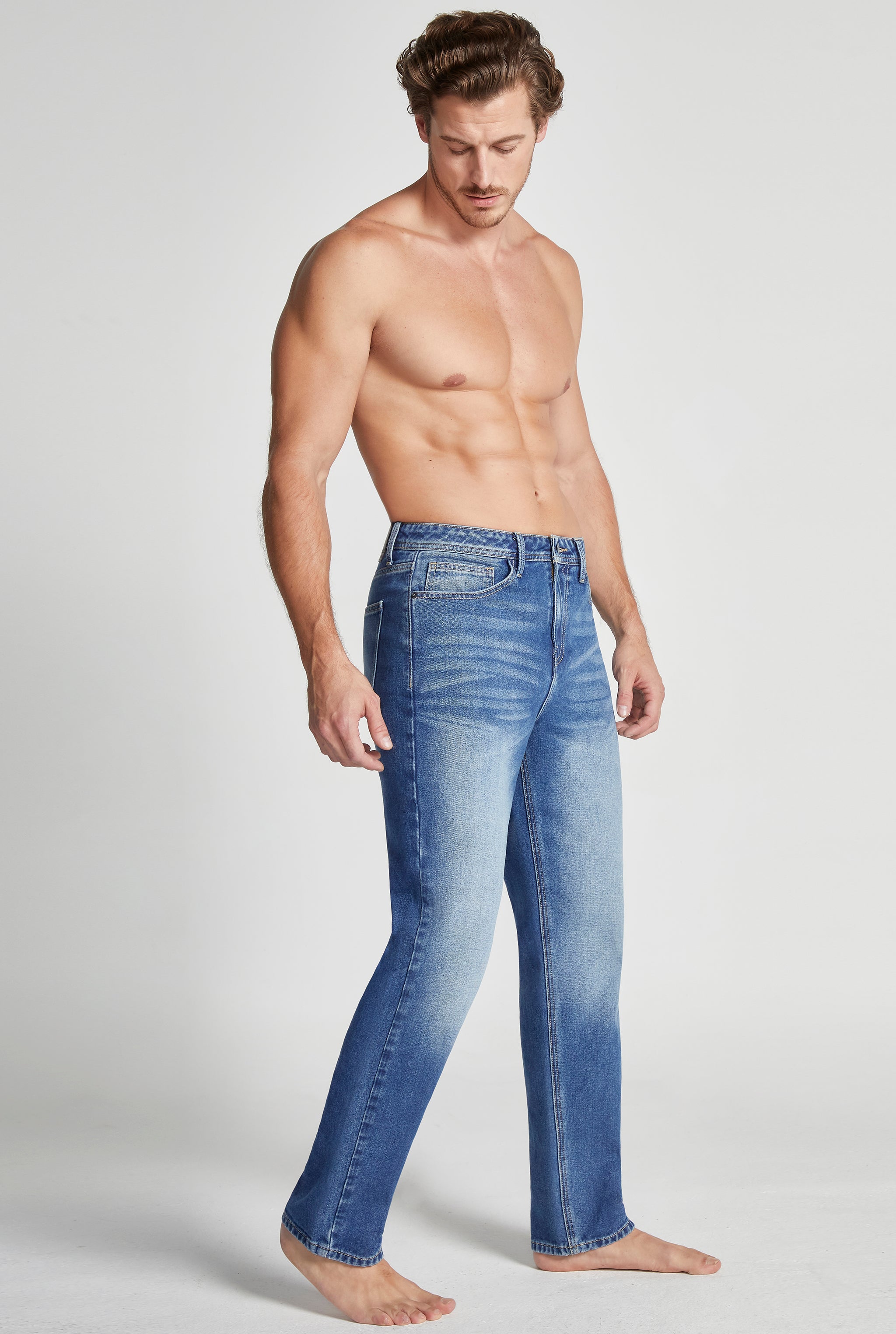 JEANS PARA HOMBRE CINTURA REGULAR CORTE RECTO RETRO STONE OBSCURO 7076STOB