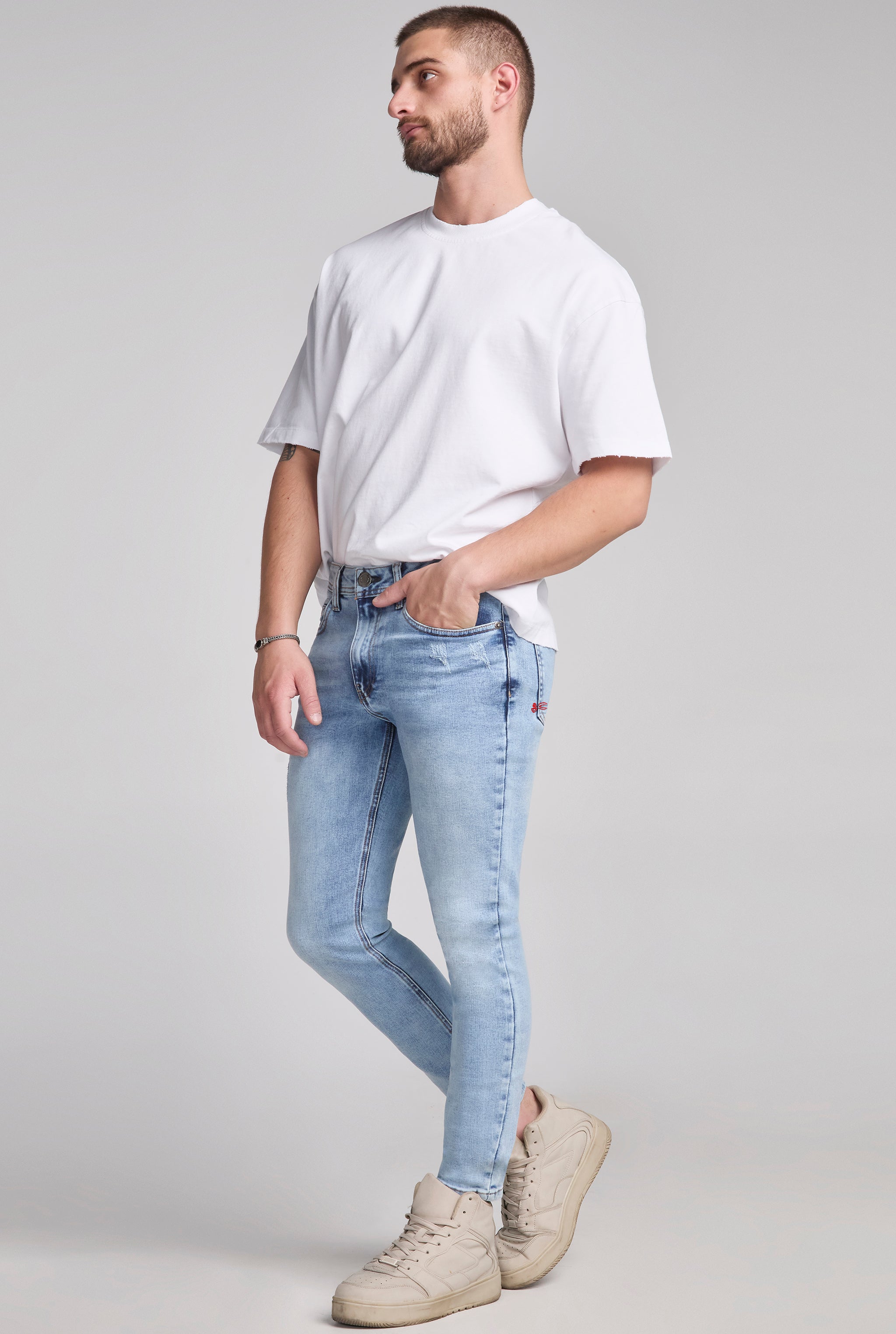 JEANS PARA HOMBRE CORTE SÚPER SKINNY COLOR ACID WASH 7044ACWA