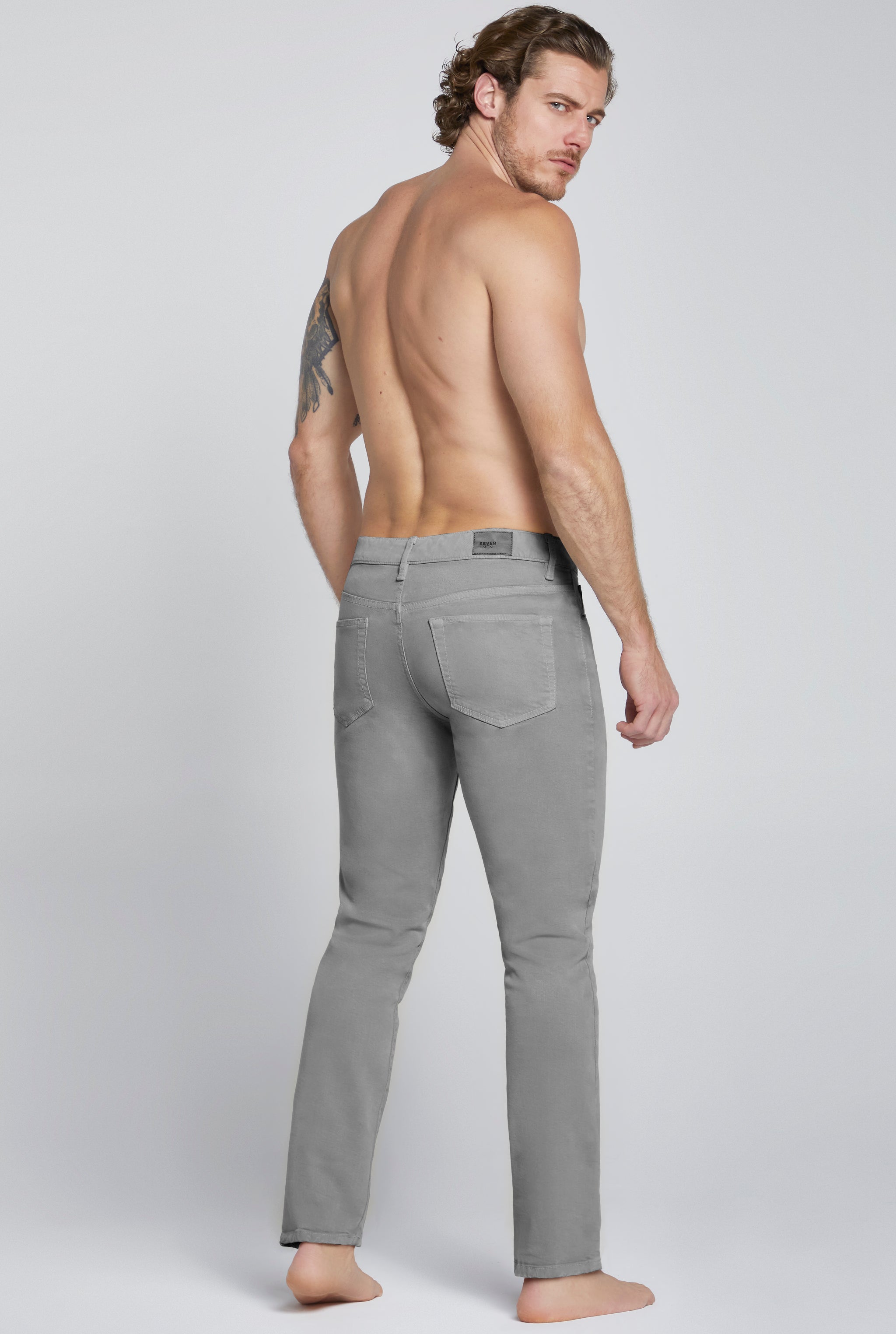 JEANS PARA HOMBRE CORTE SLIM COLOR GRIS 7097GRIS