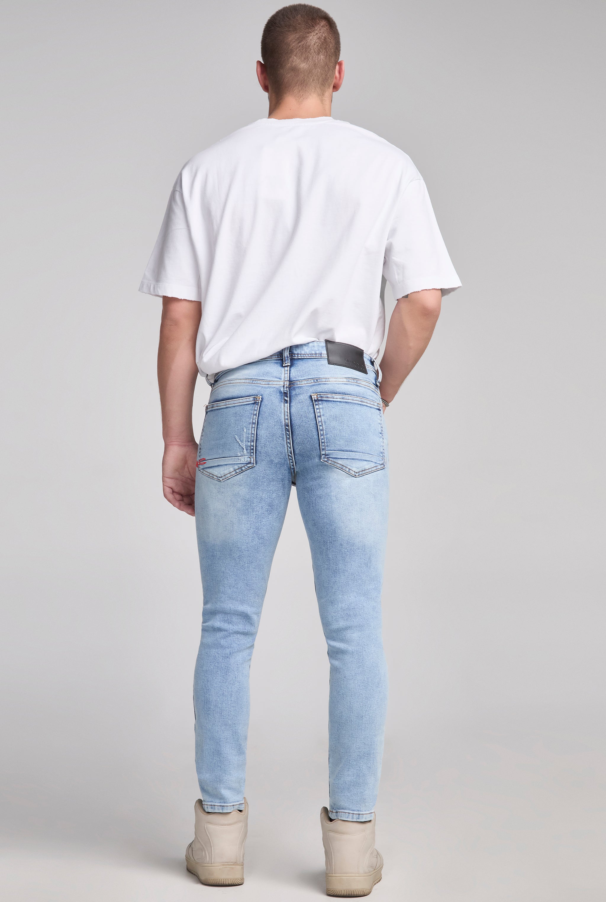 JEANS PARA HOMBRE CORTE SÚPER SKINNY COLOR ACID WASH 7044ACWA