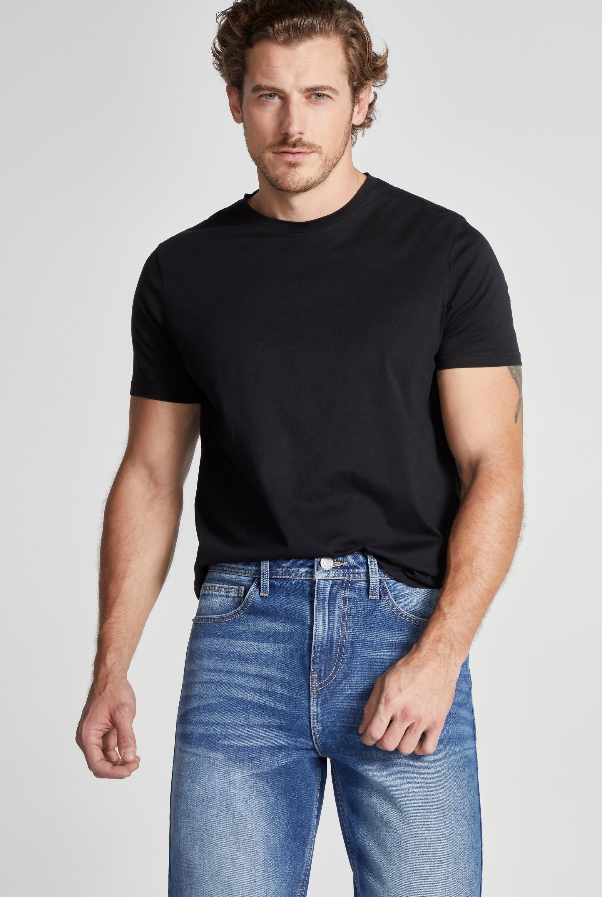 JEANS PARA HOMBRE CINTURA REGULAR CORTE RECTO RETRO STONE OBSCURO 7076STOB
