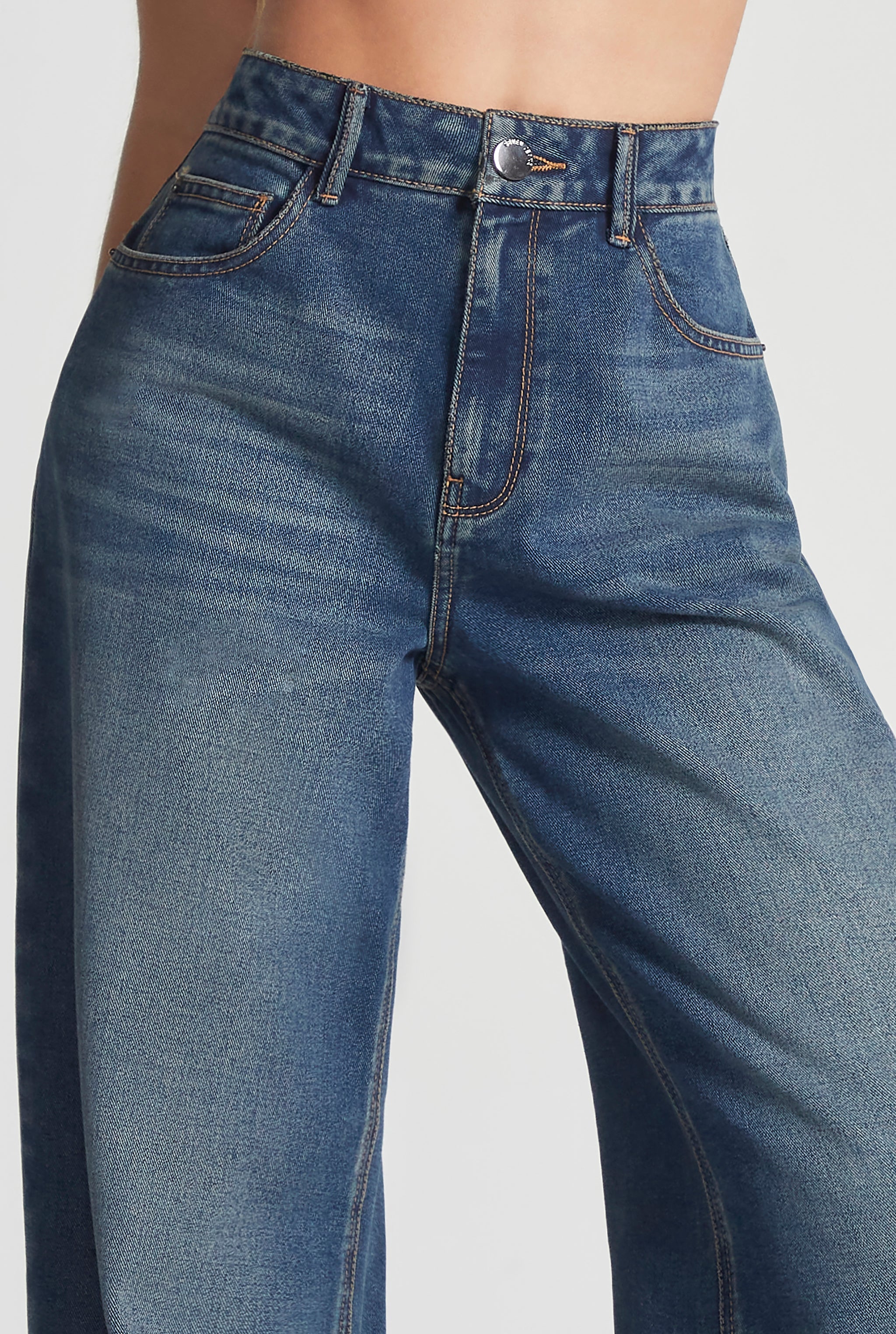 JEANS PIERNA ANCHA CINTURA ALTA AZUL OSCURO 4232STOB