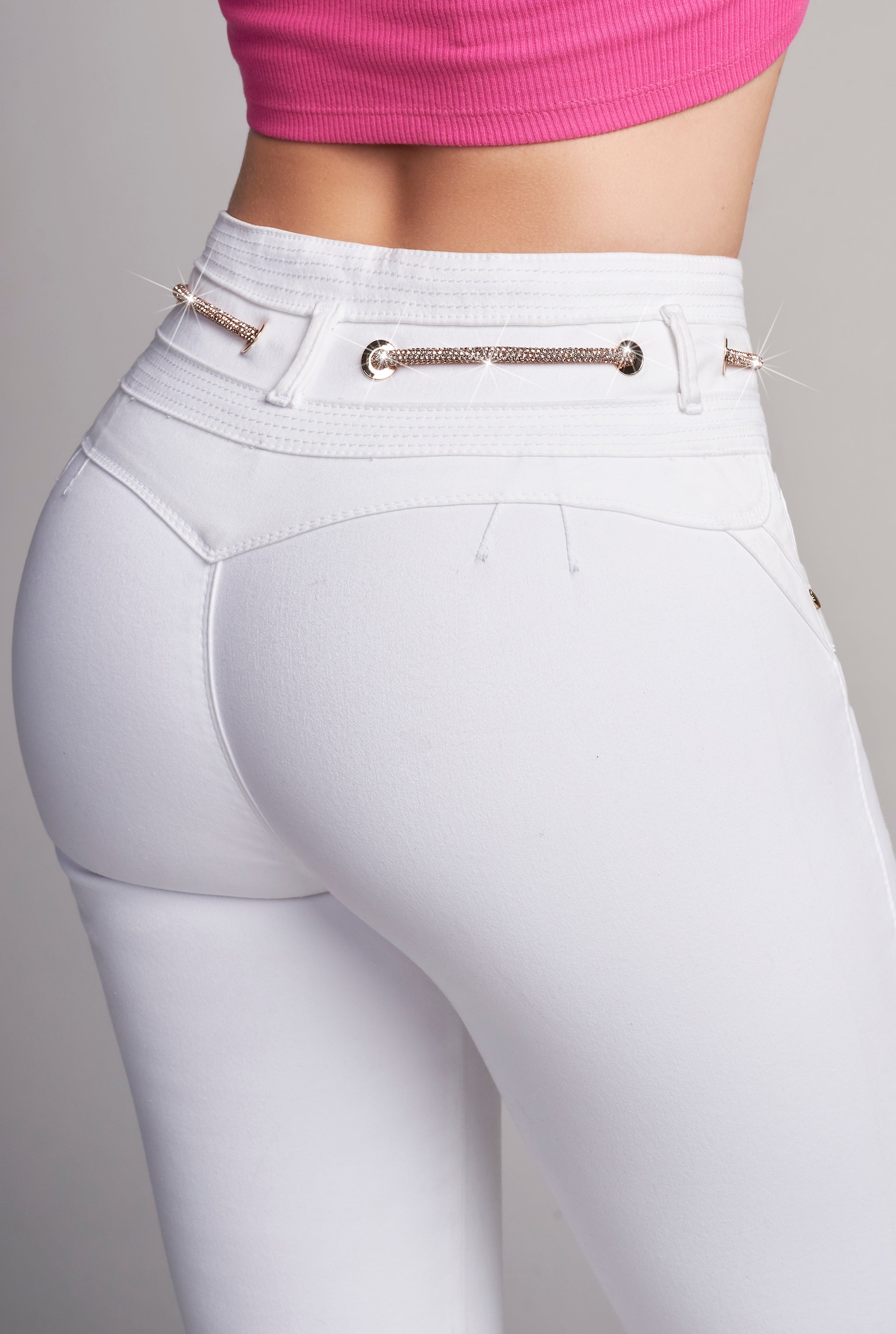 JEANS SUPER SKINNY CINTURA ALTA PUSH UP 9512BLCO