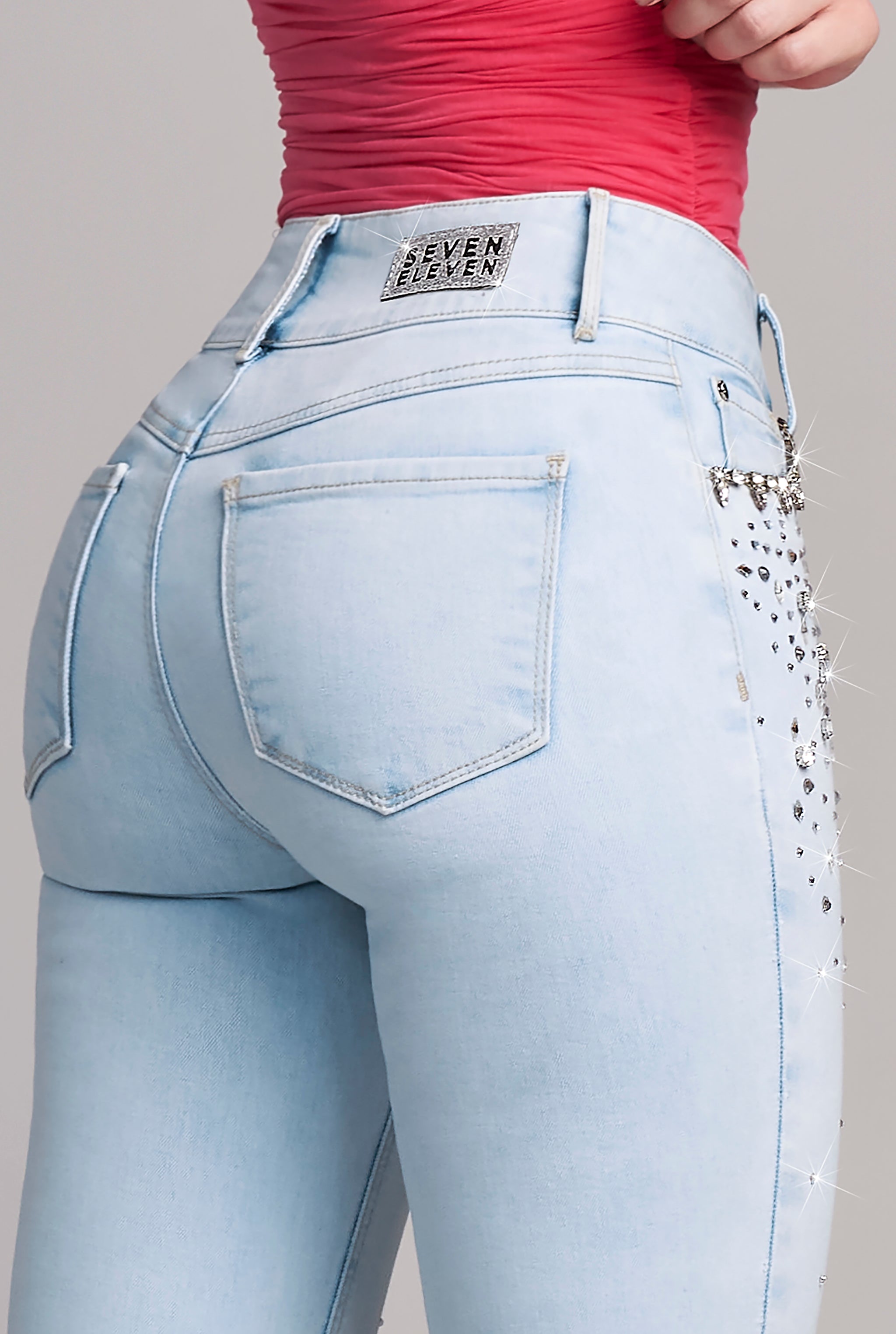JEANS SÚPER SKINNY CINTURA ALTA PUSH UP 9507AZCL