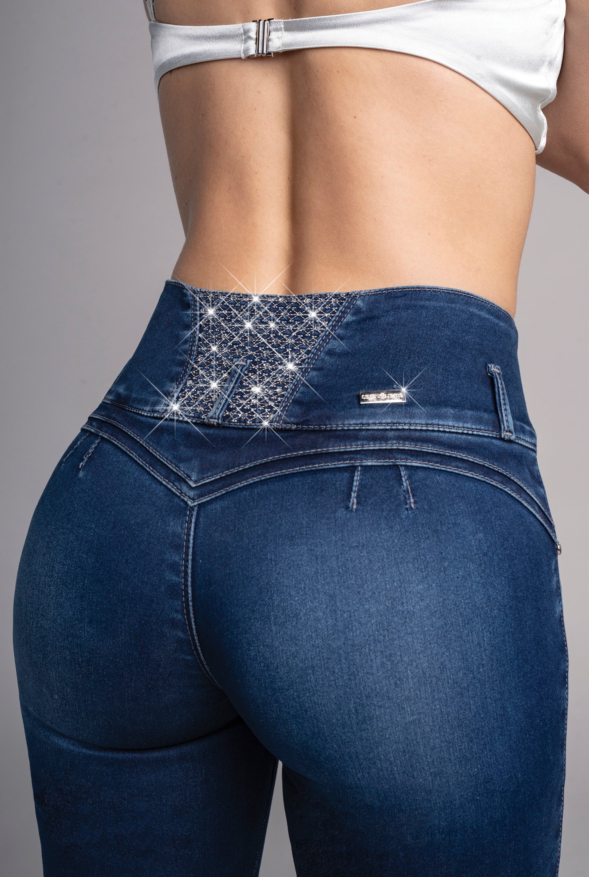 JEANS SÚPER SKINNY CINTURA ALTA PUSH UP 9535AZOB