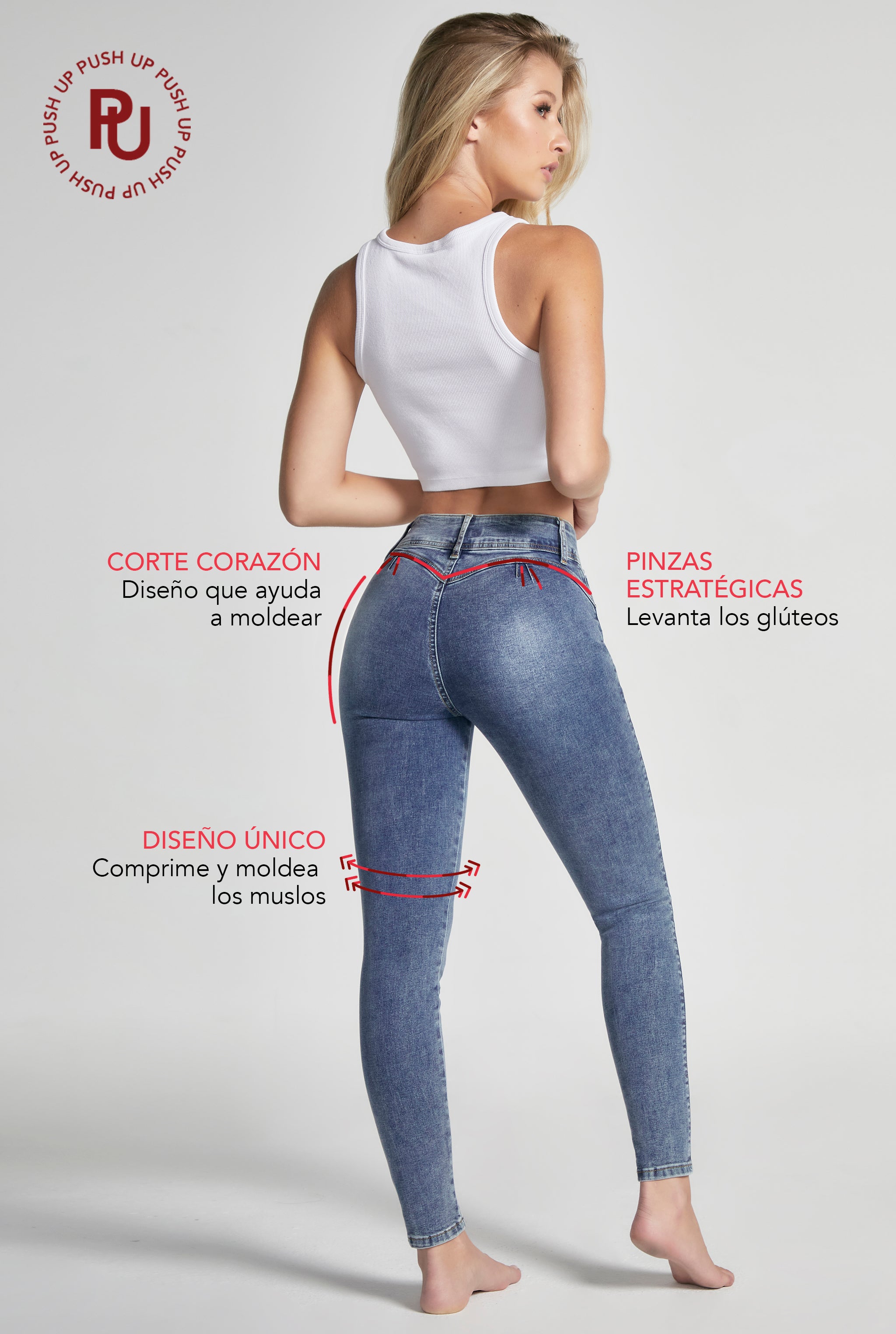 JEANS SÚPER SKINNY CINTURA ALTA TECNOLOGÌA PUSH UP 0118STOBI