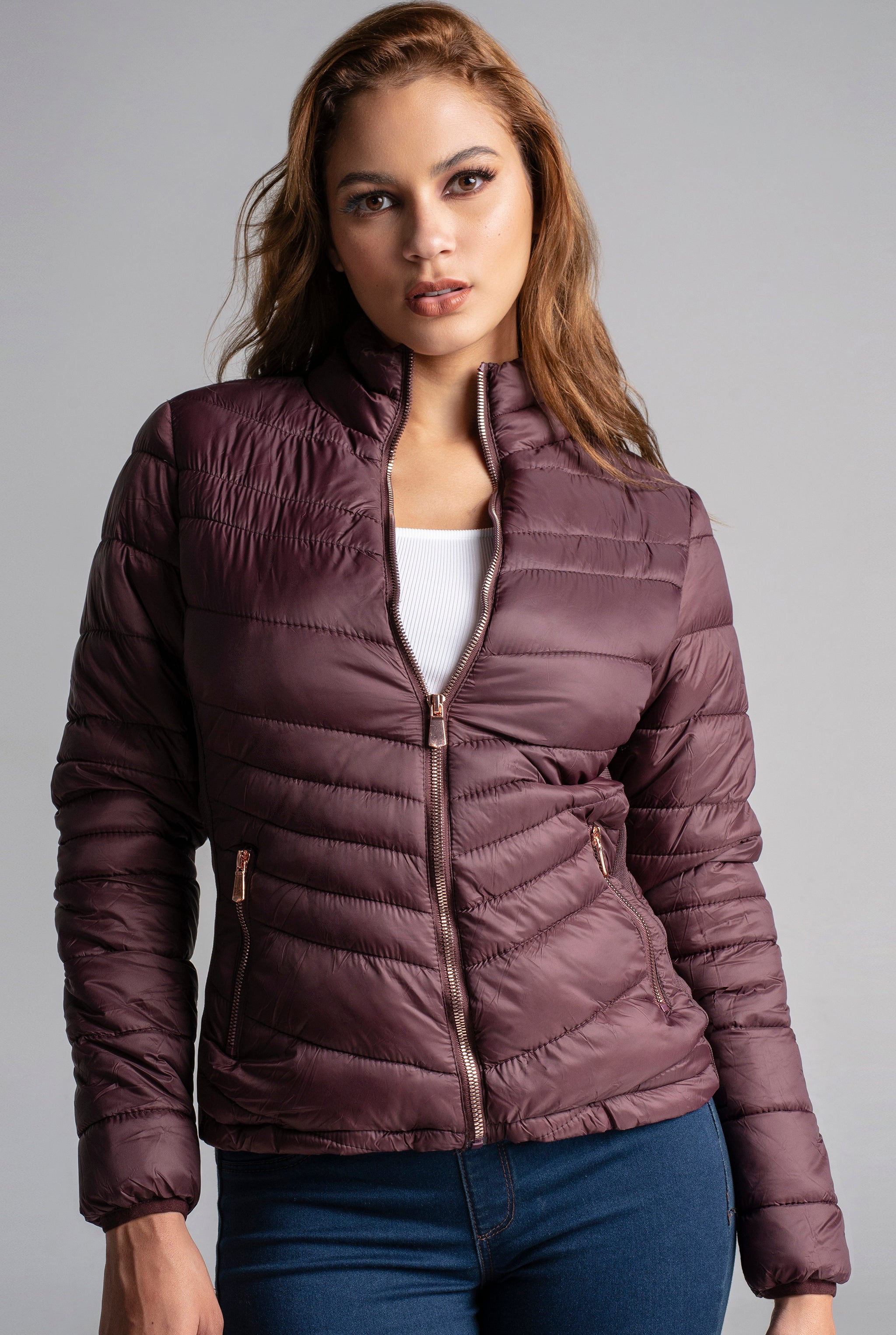 CHAMARRA LIGERA CON INTERIOR POLAR 9465VINO