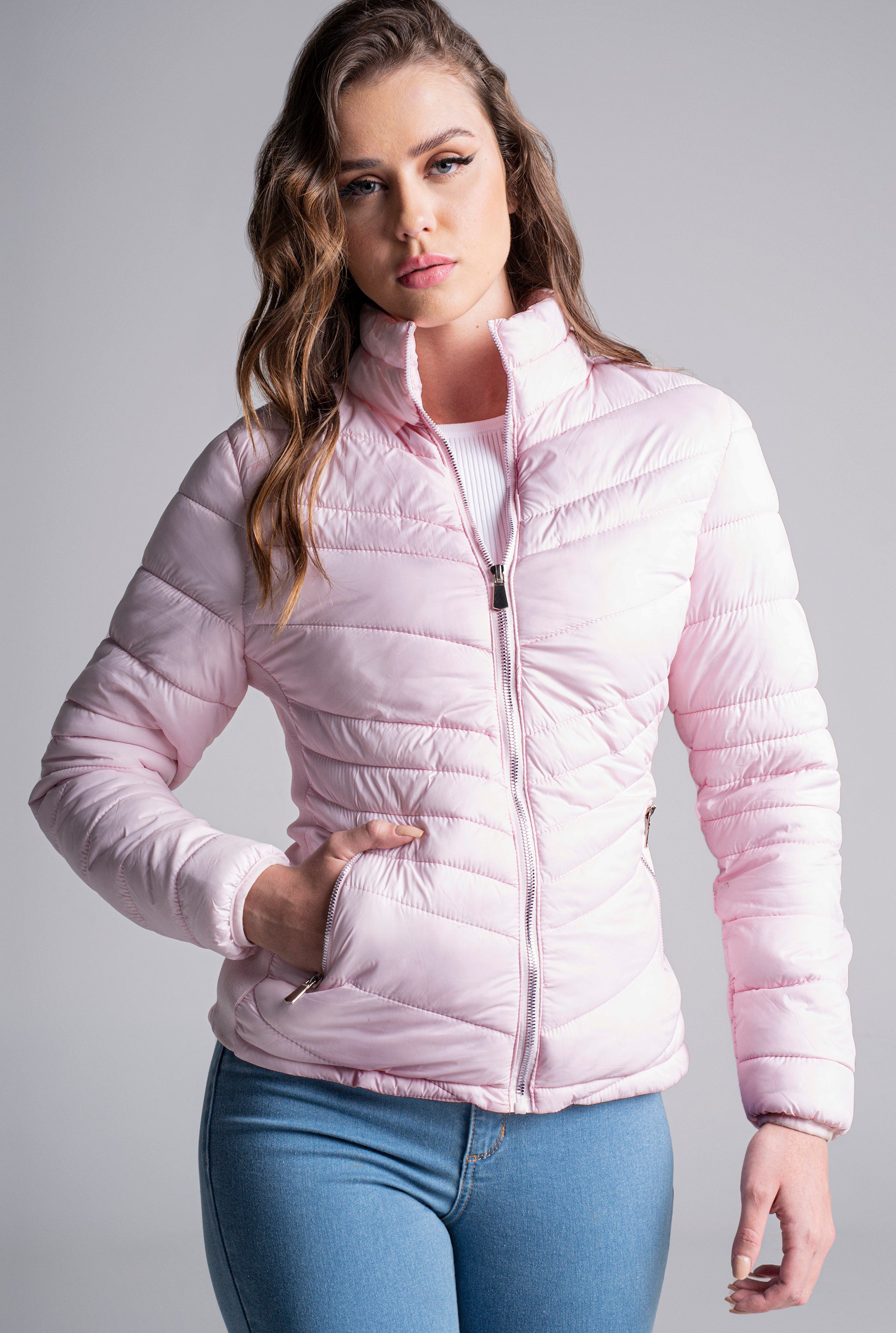 CHAMARRA LIGERA CON INTERIOR POLAR 9465ROSA