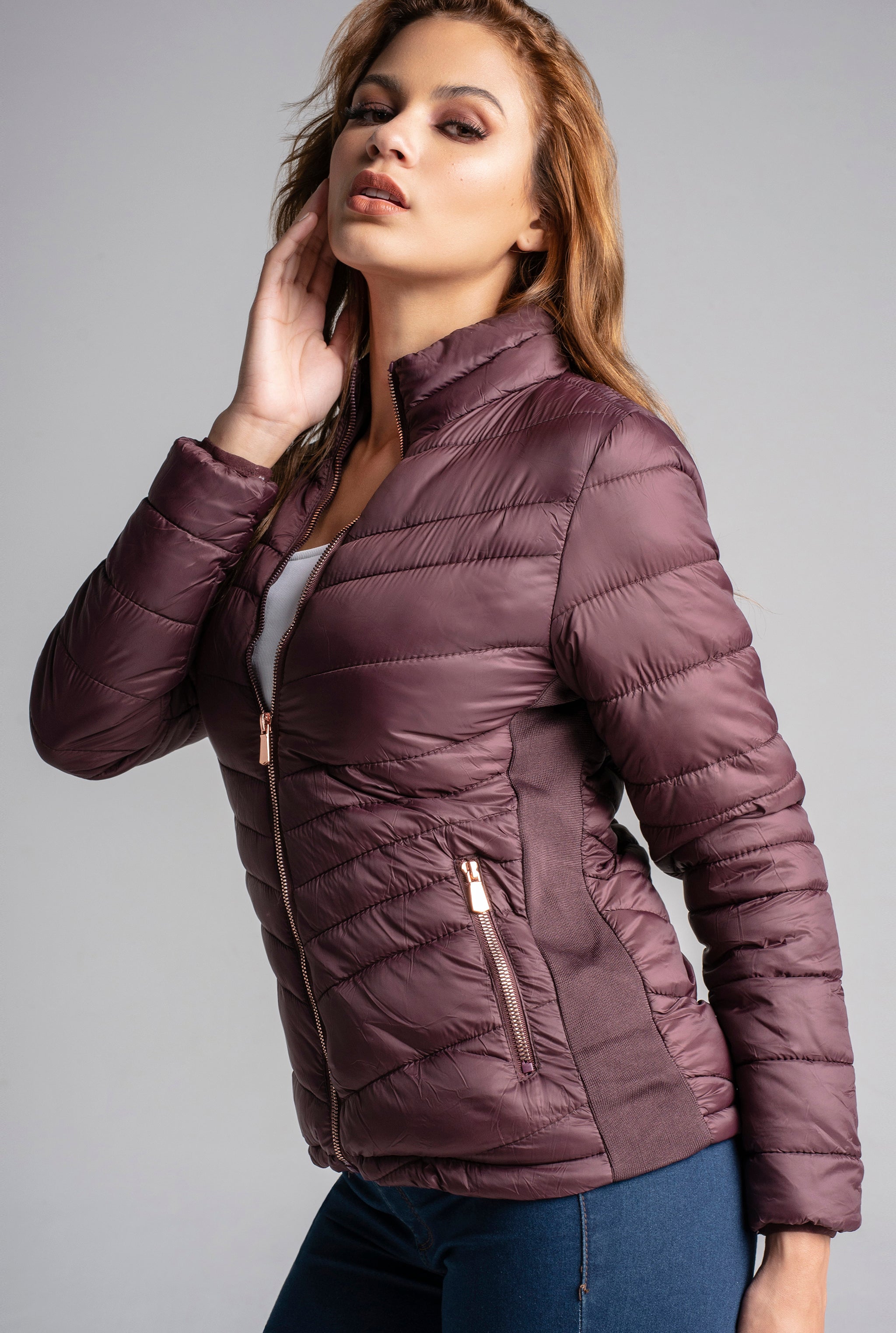 CHAMARRA LIGERA CON INTERIOR POLAR 9465VINO