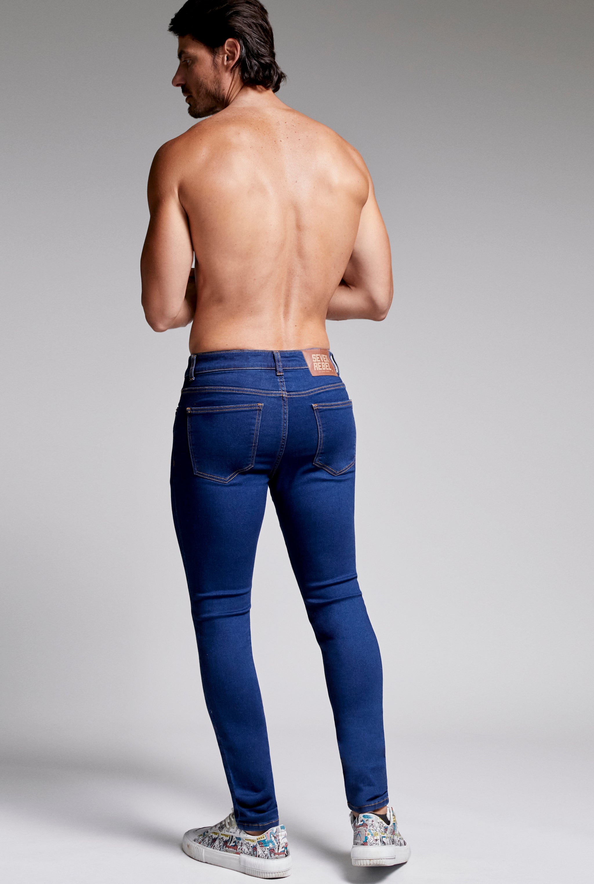 JEANS PARA HOMBRE SÚPER SKINNY AZUL OBSCURO 7038STOB