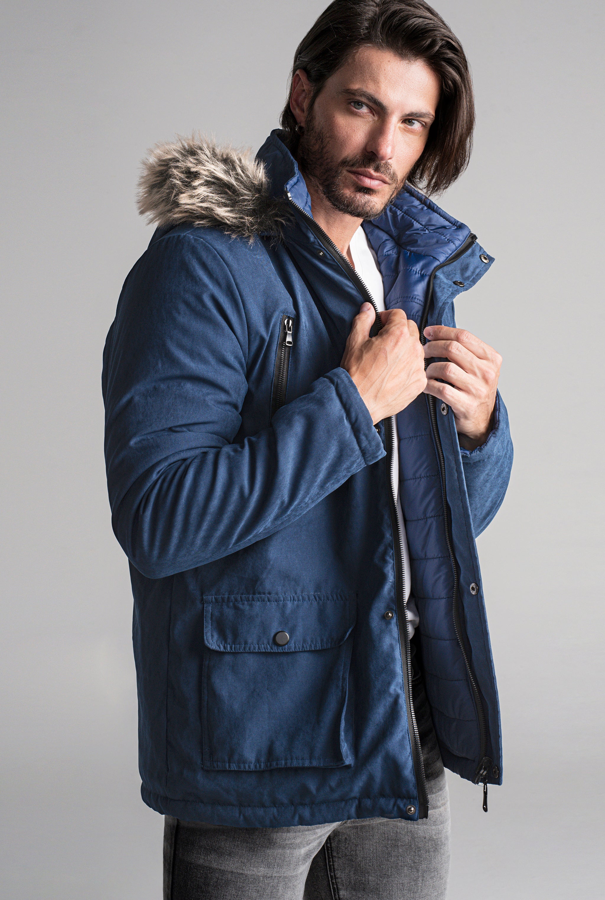 CHAMARRA DOBLE VISTA Y CAPUCHA DESMONTABLE 9461INDI