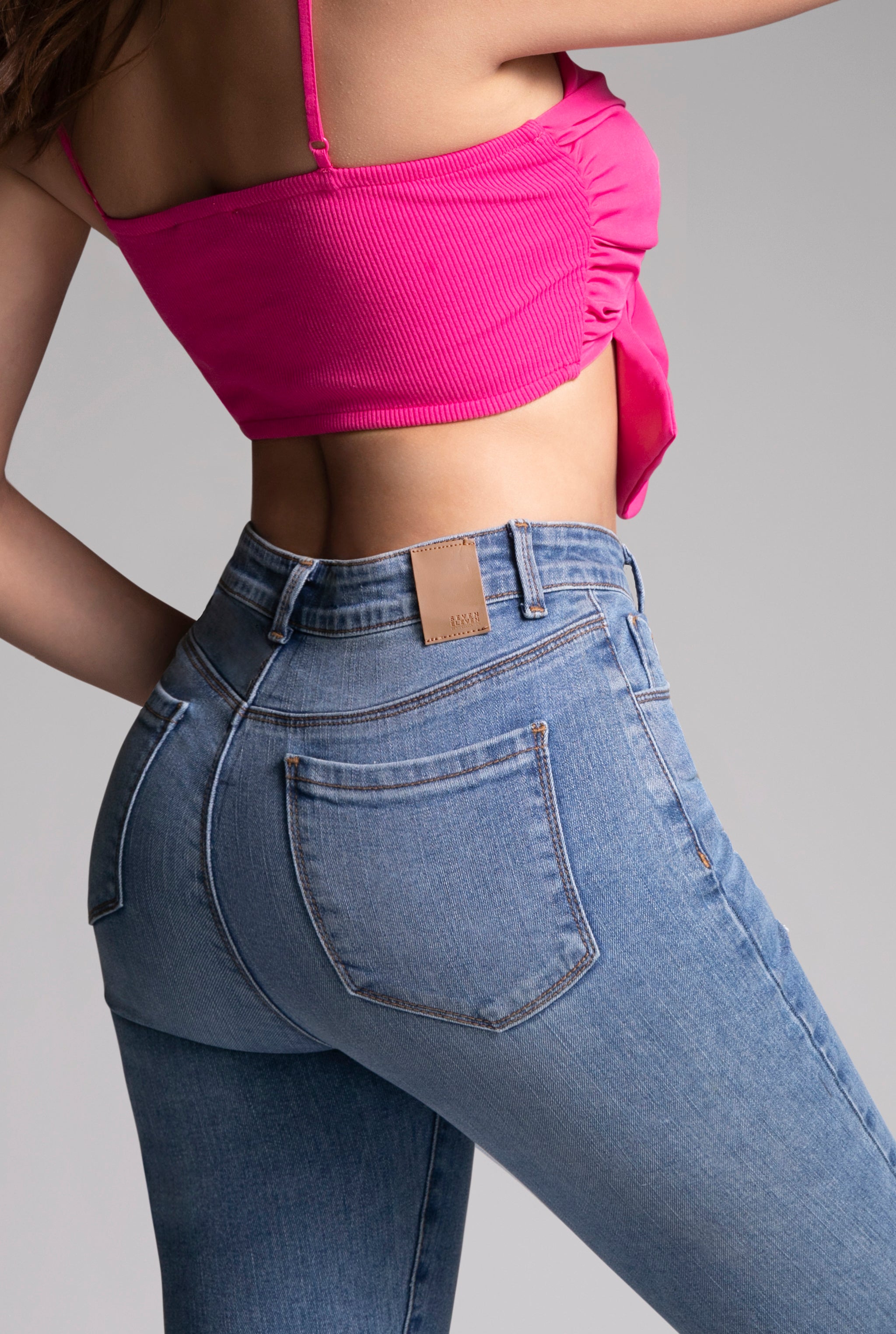 JEANS SÚPER SKINNY CROP CINTURA MEDIA 4111STMC