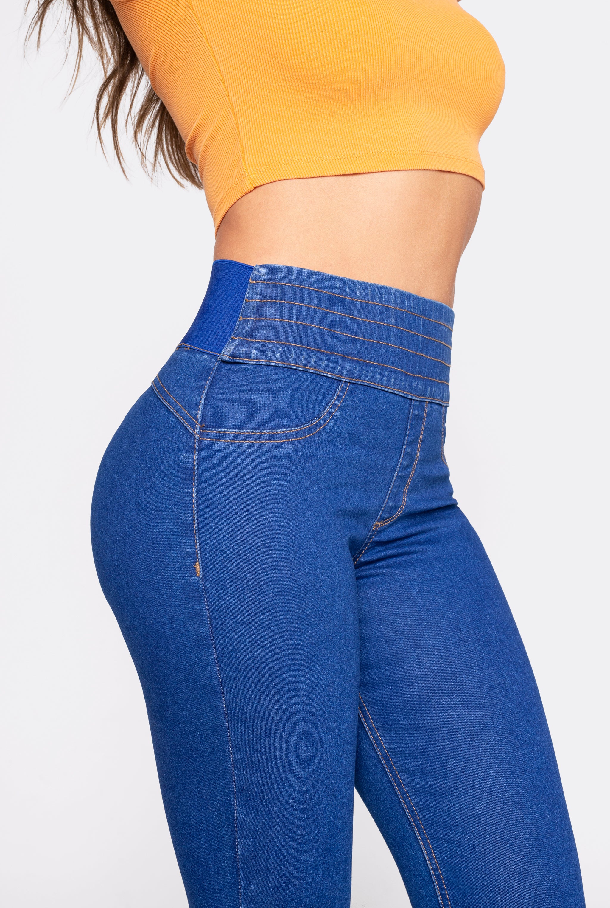 JEGGING SÚPER SKINNY CINTURA ALTA PUSH IN 3059PTFO