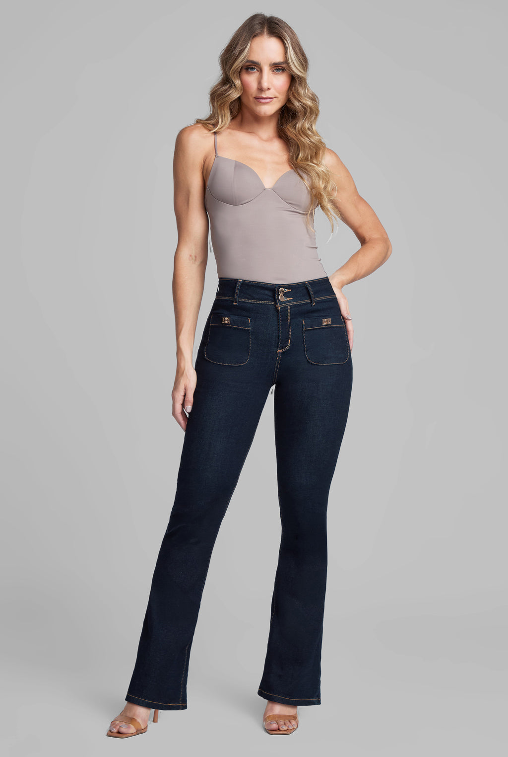 JEANS SEMI CAMPANA 0182STON