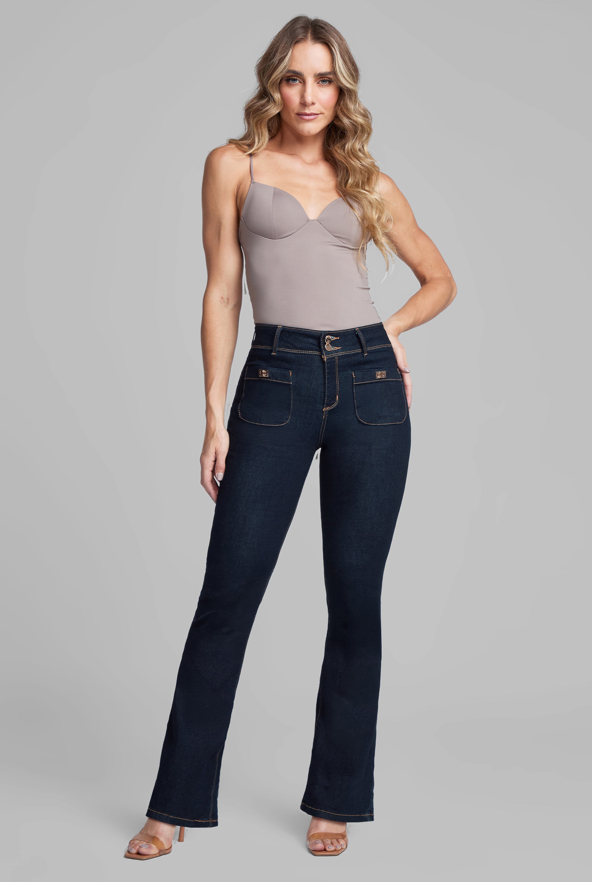 JEANS SEMI CAMPANA 0182STON