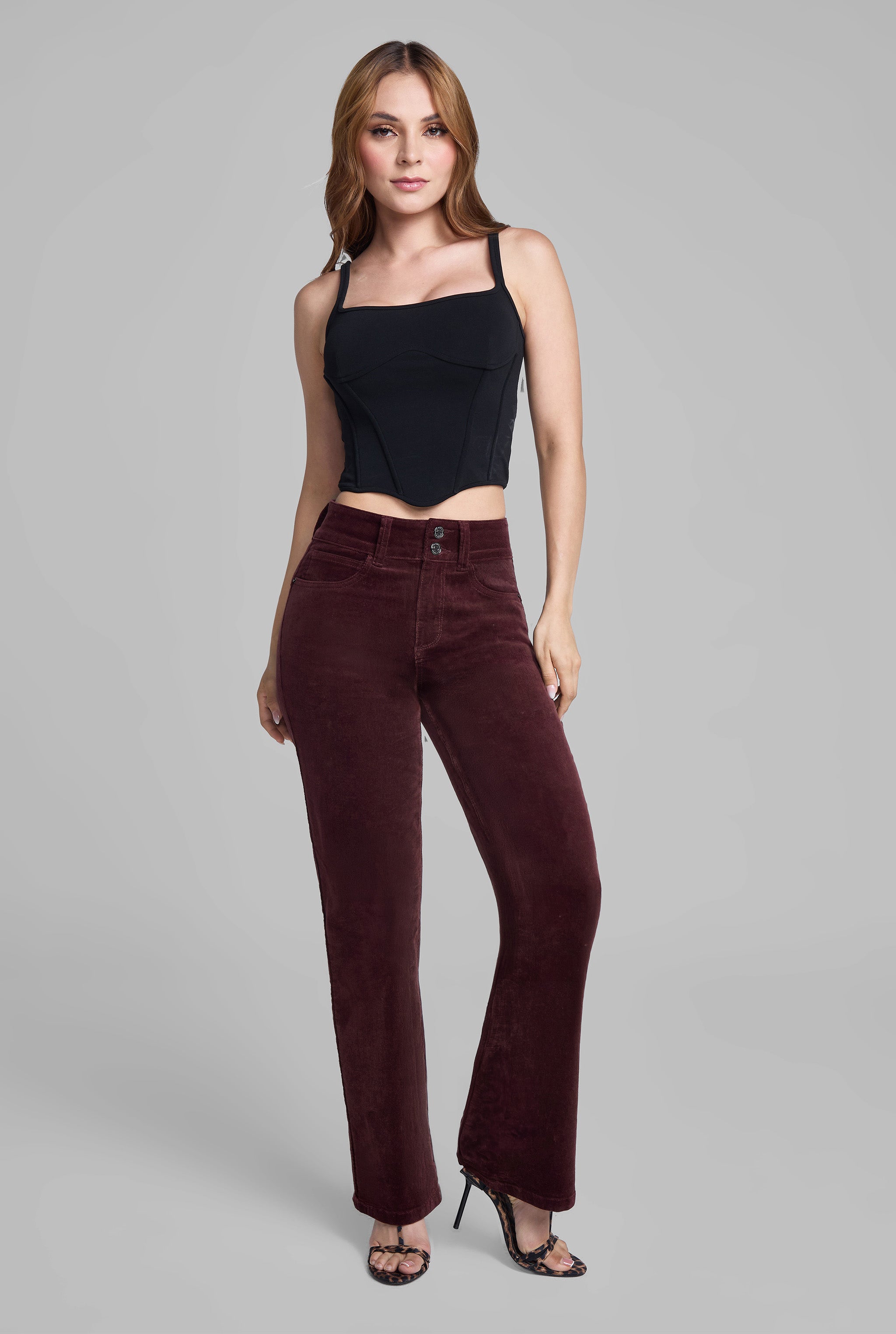 JEANS CINTURA ALTA RECTO 0242VINO