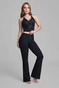 JEANS SEMI CAMPANA 0308NGRO
