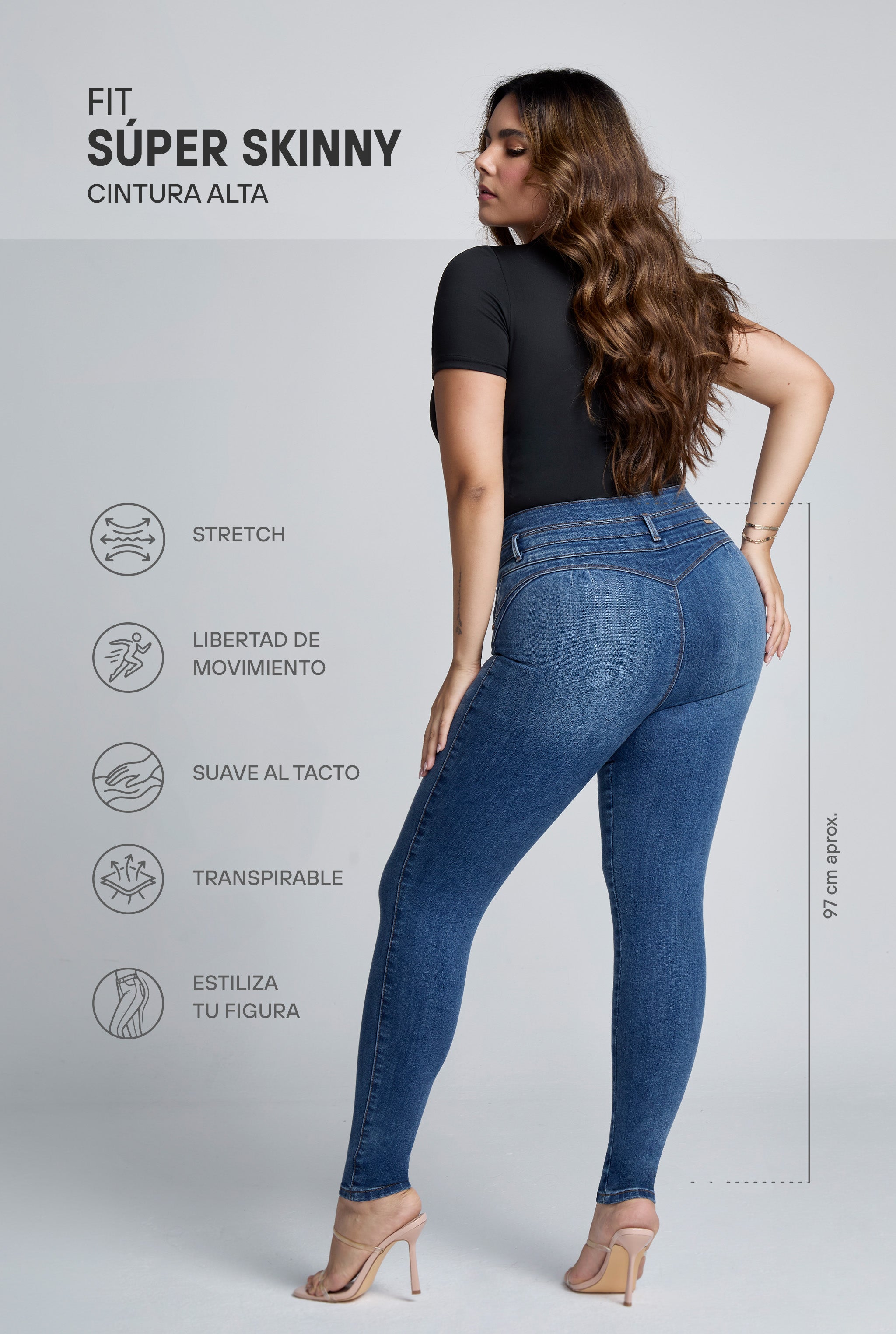 JEANS SUPER SKINNY 0207STOB PLUS SIZE