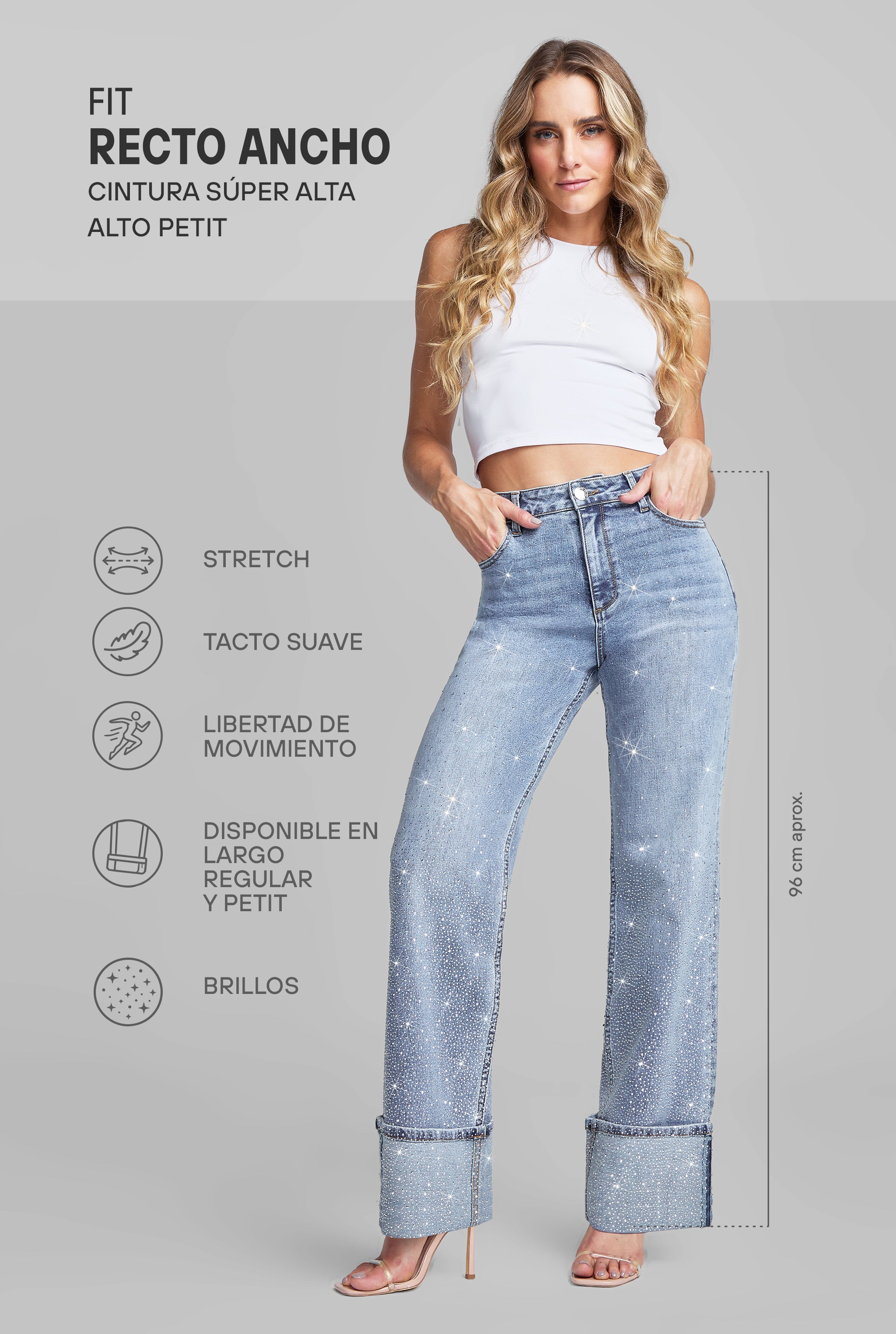 JEANS RECTO ANCHO 0233STMC PETIT