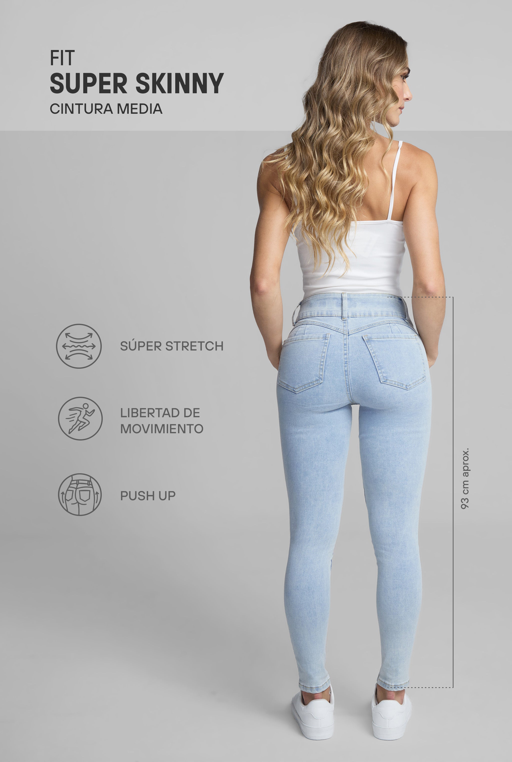 JEANS SÚPER SKINNY PUSH UP 1170STCLI