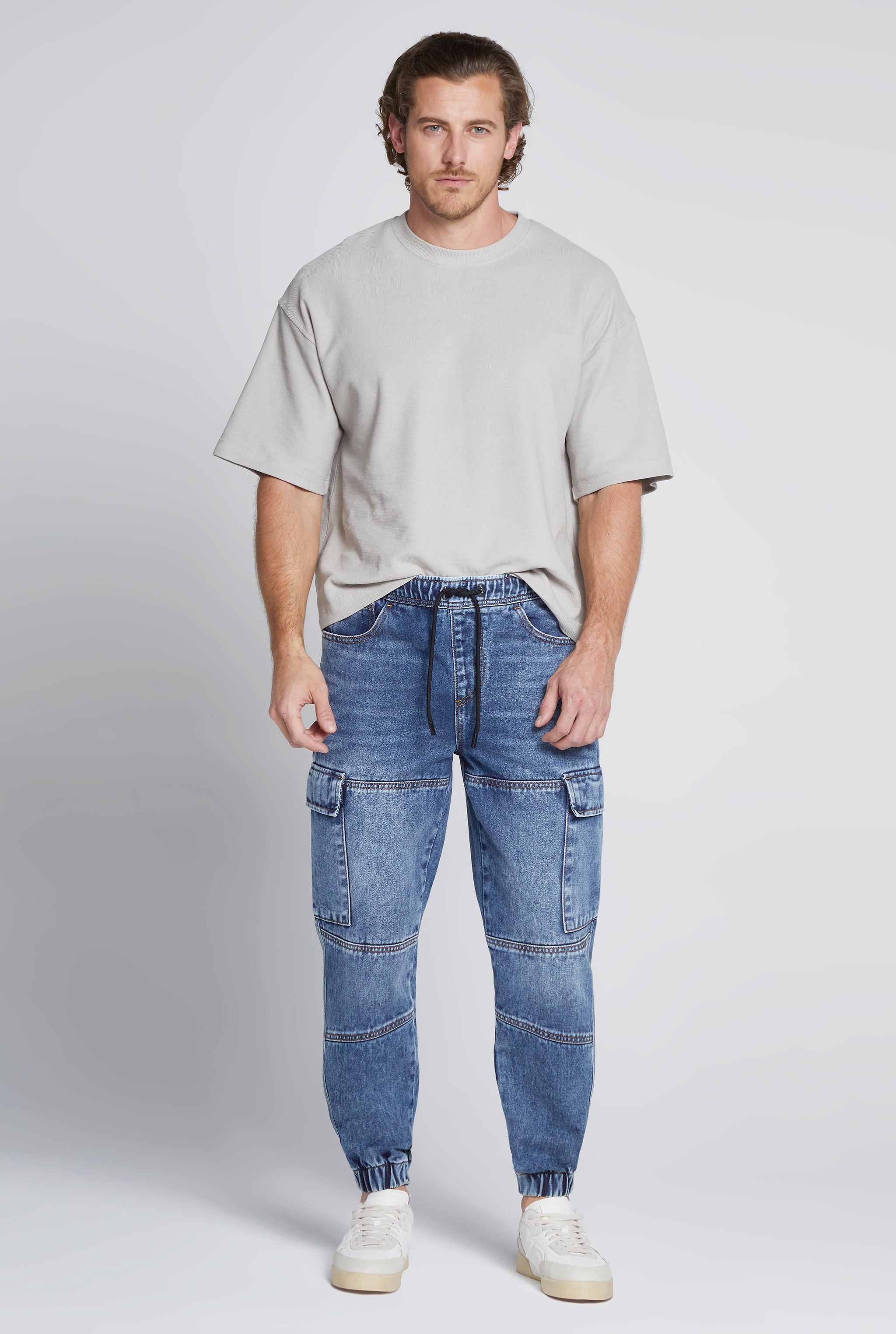 JOGGER HOMBRE TIPO CARGO AZUL STONE MEDIO 7099STME