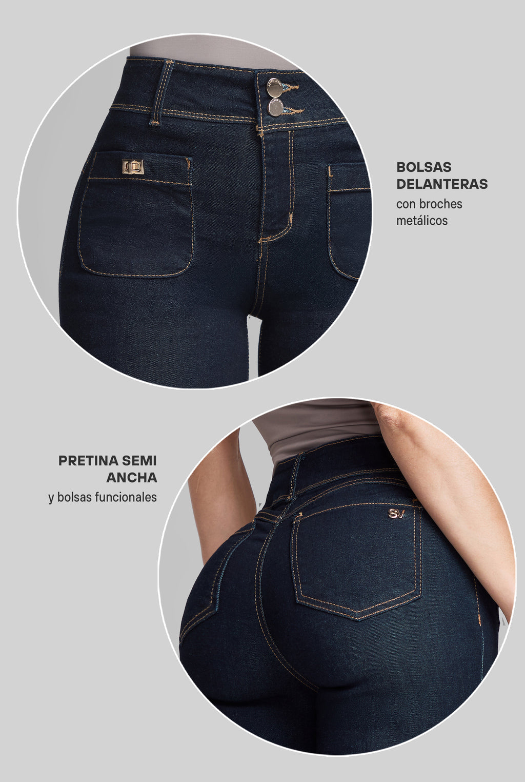 JEANS SEMI CAMPANA 0182STON