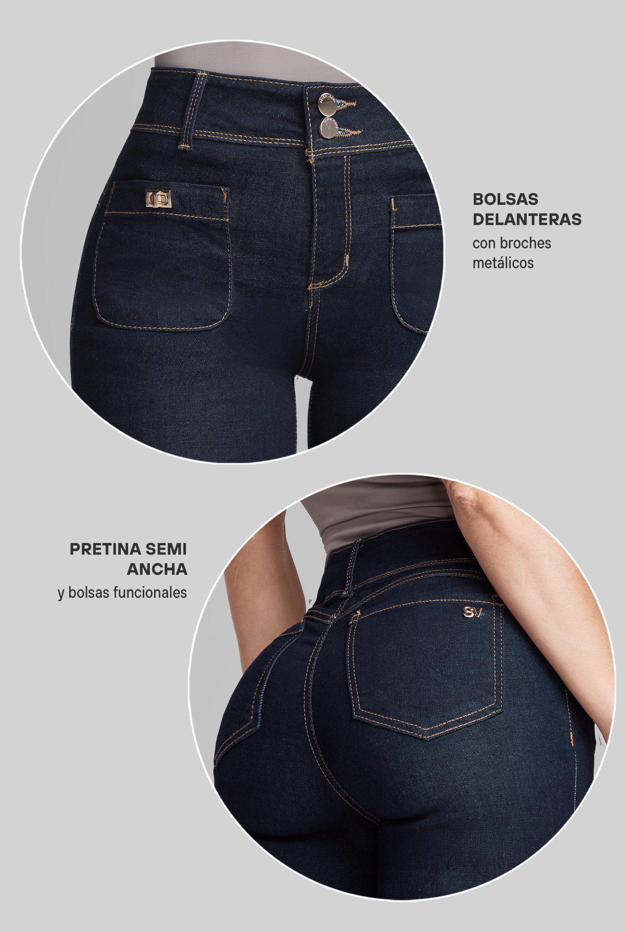 JEANS SEMI CAMPANA 0182STON