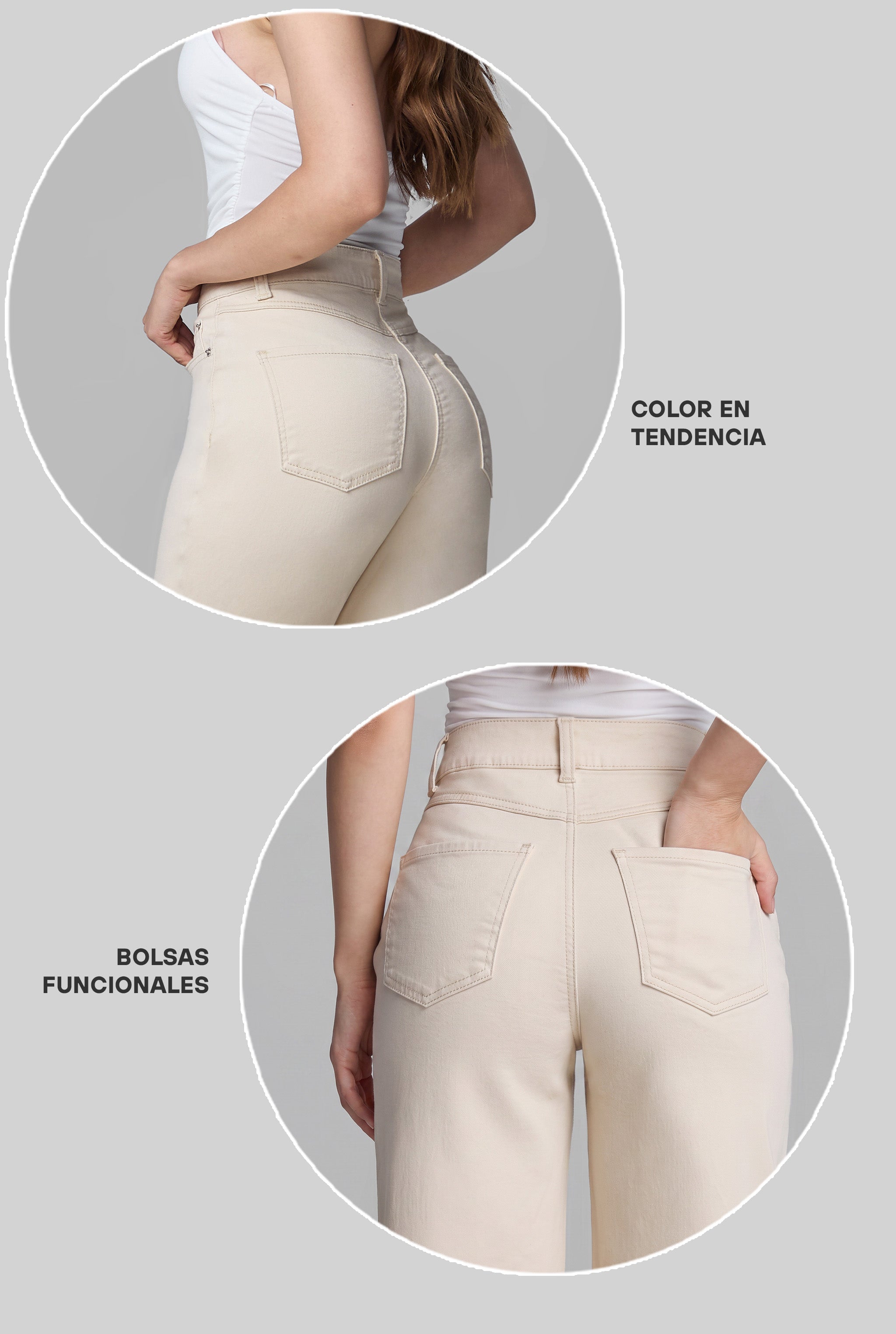 JEANS WIDE LEG 0211BEIG