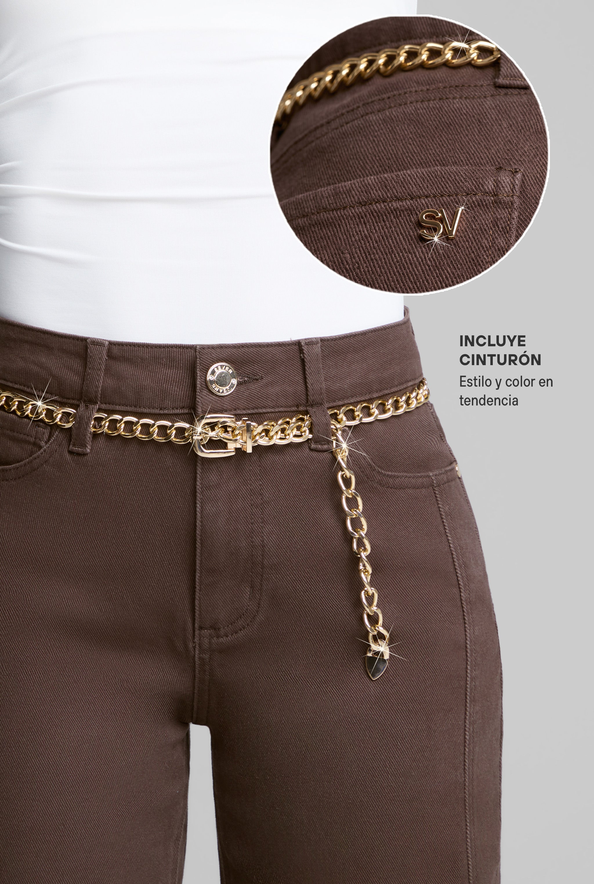 JEANS WIDE LEG 0238CHOC