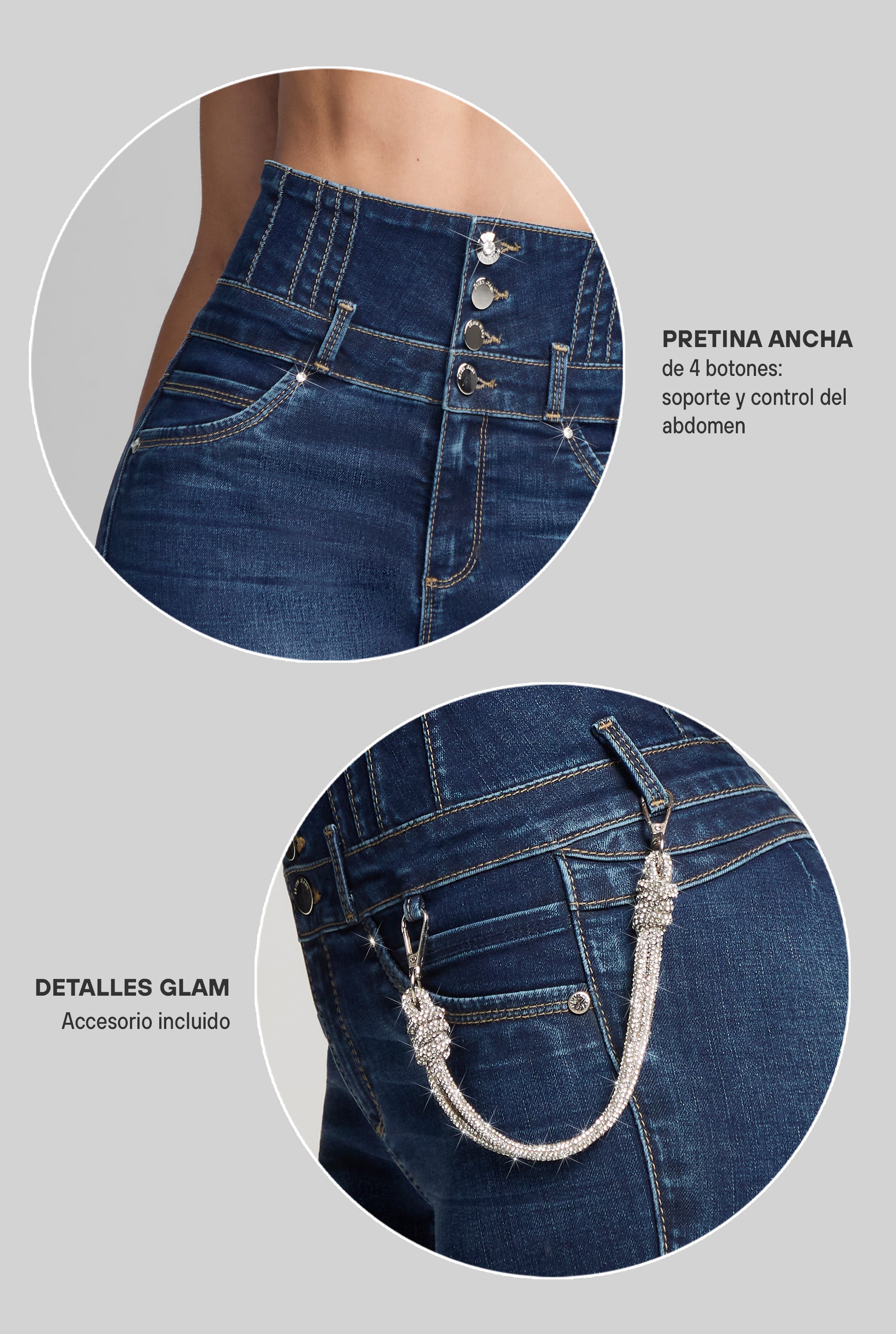 JEANS SEMI CAMPANA  9774STOB