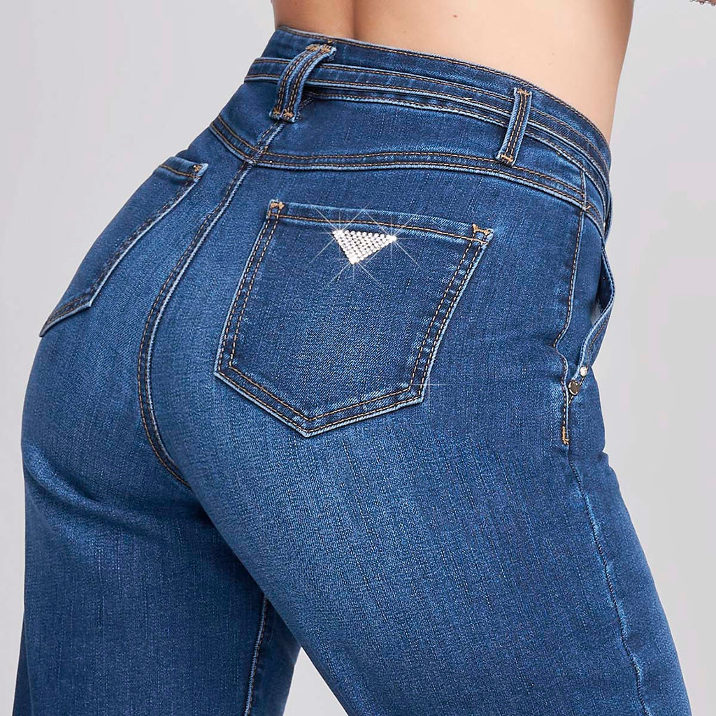 JEANS MOM SLIM CINTURA ALTA AZUL OBSCURO 9370STOB (7831758897289)