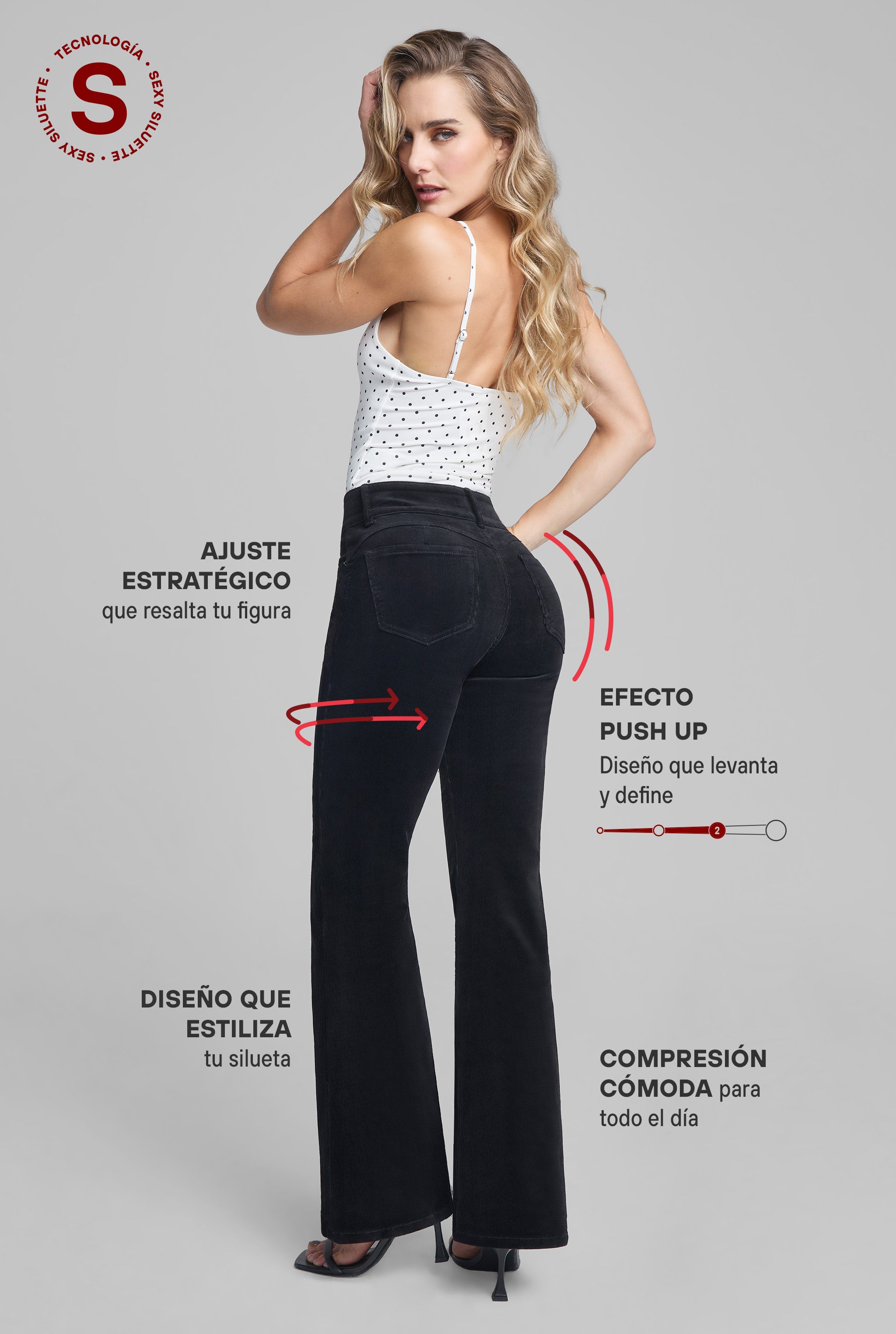 JEANS SEMI CAMPANA 0070NGRO
