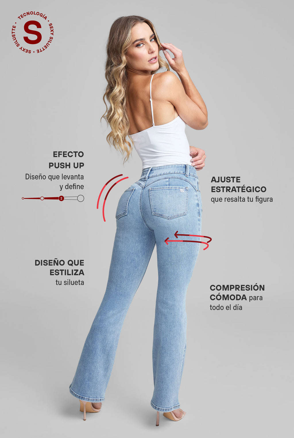 JEANS SEMI CAMPANA 0070STME