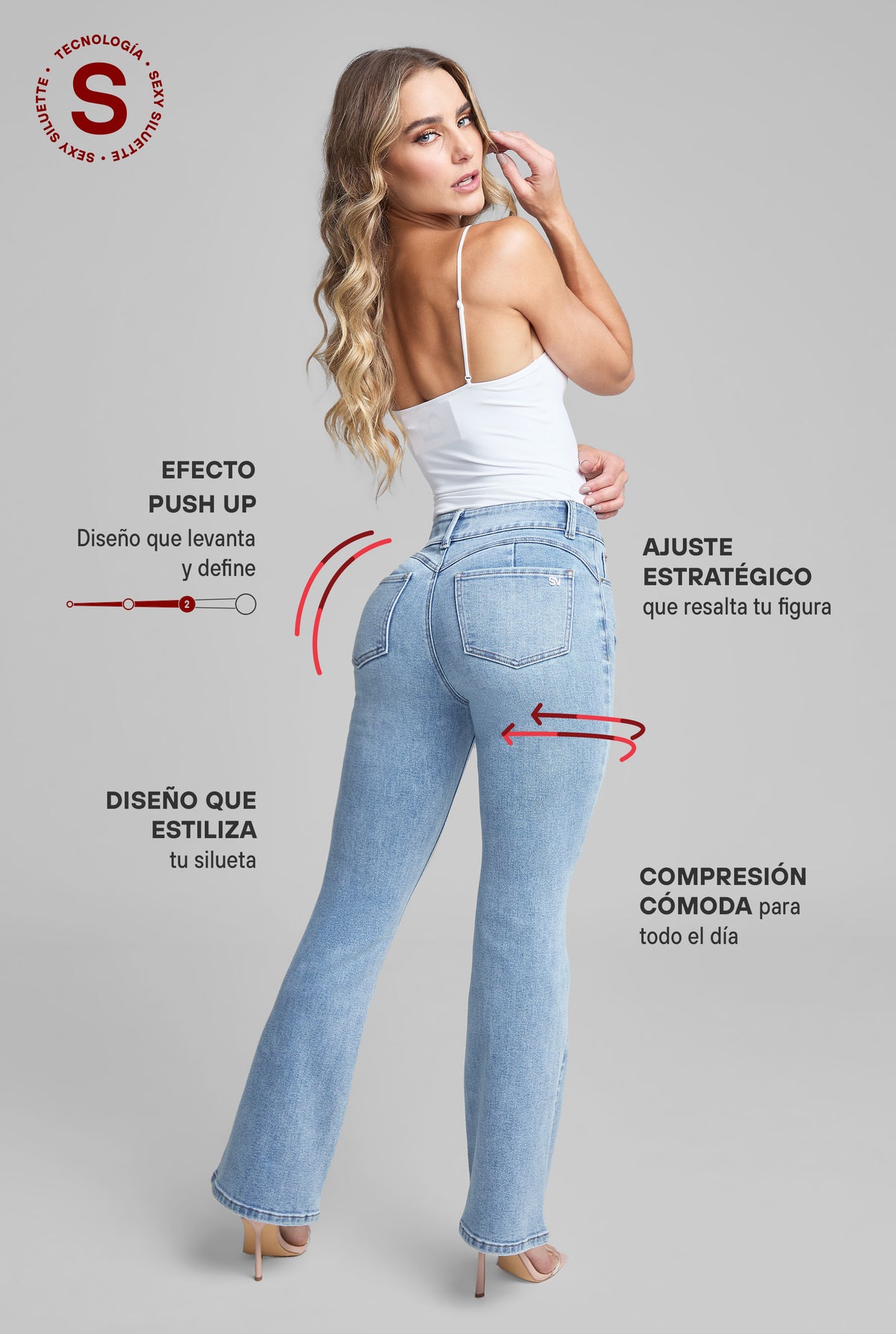 JEANS SEMI CAMPANA 0070STME