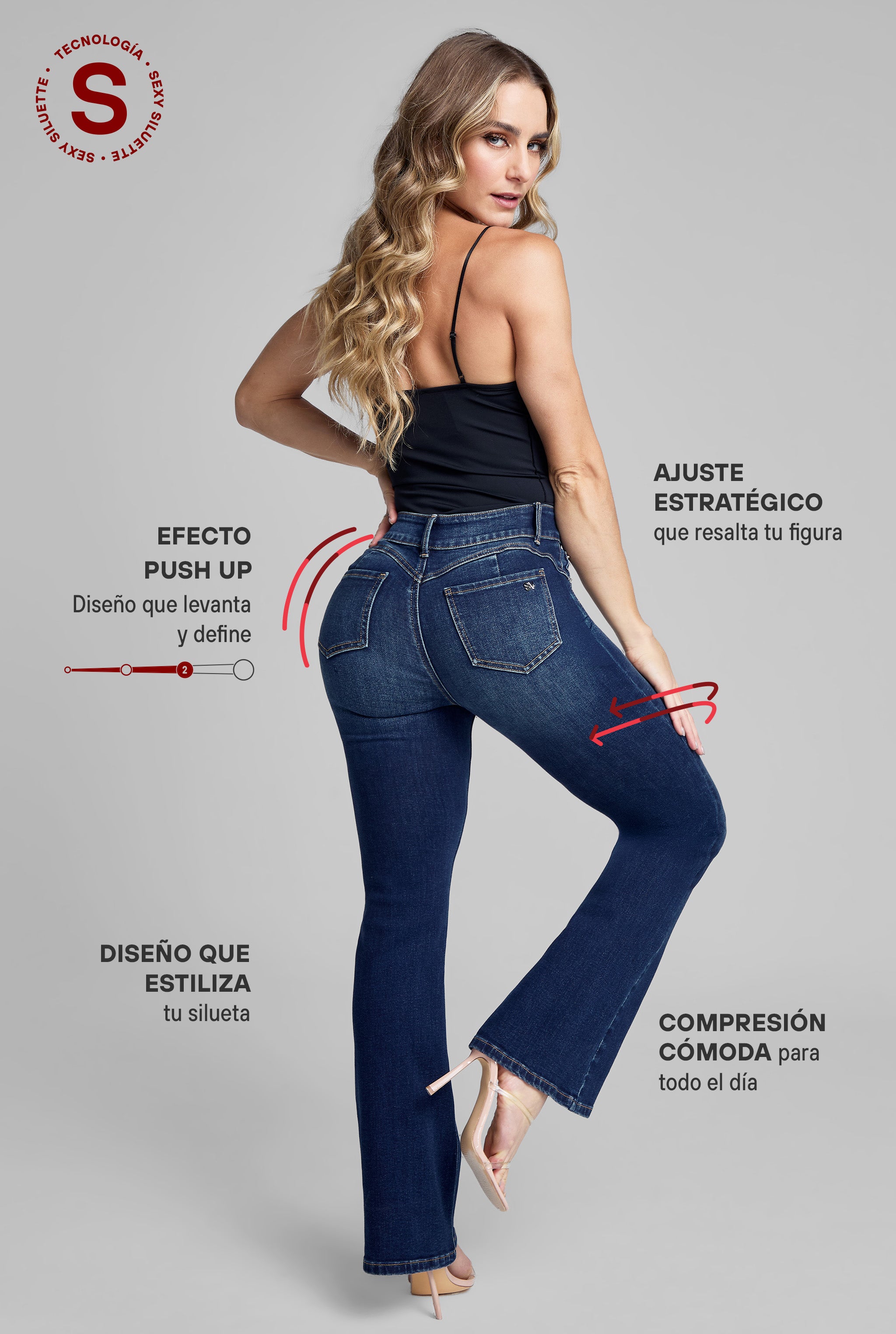 JEANS SEMI CAMPANA 0070STOB