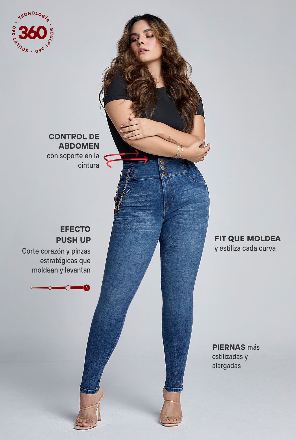 JEANS SUPER SKINNY 0207STOB PLUS SIZE