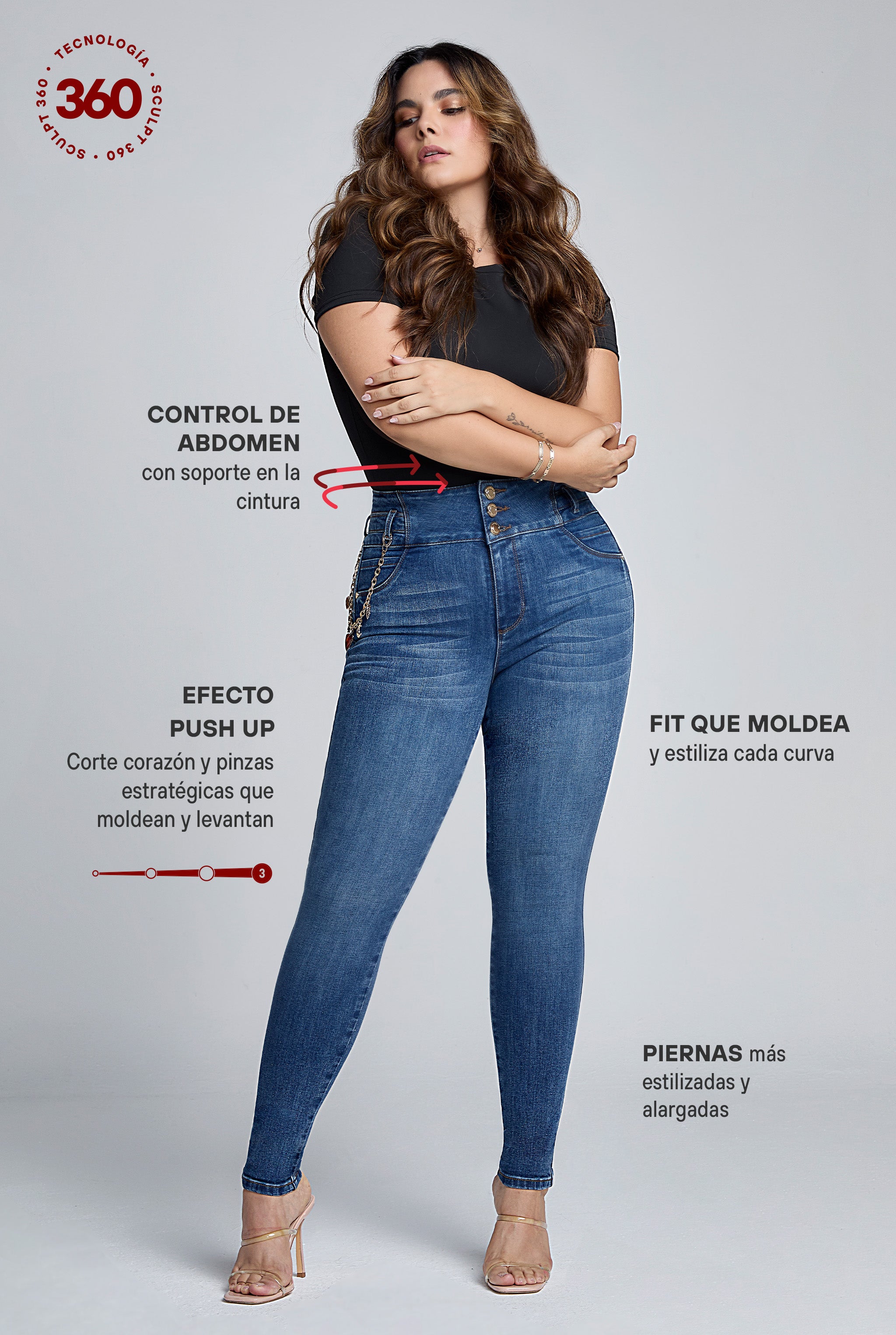 JEANS SUPER SKINNY 0207STOB PLUS SIZE