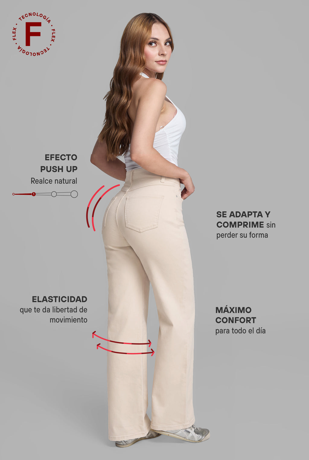 JEANS WIDE LEG 0211BEIG