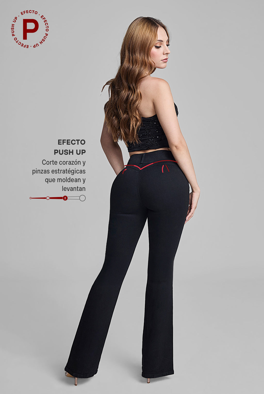 JEANS SEMI CAMPANA 0308NGRO