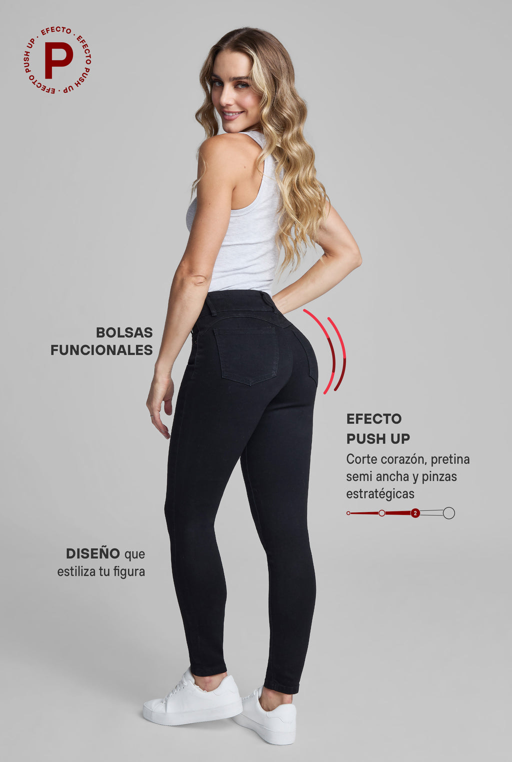 JEANS SUPER SKINNY PUSH UP 1170NGRO