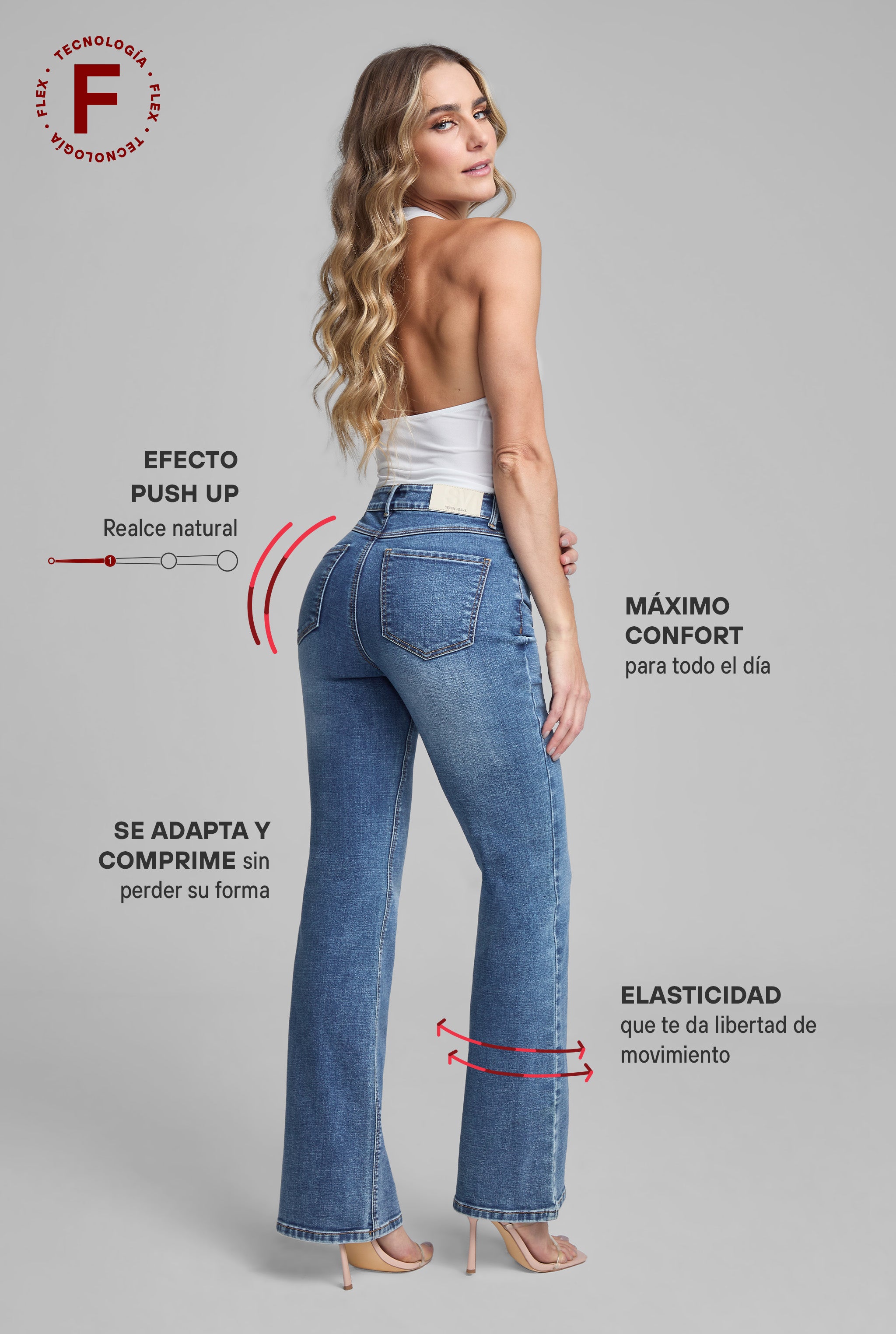JEANS MOM SEMI CAMPANA FLEX 4240STMC